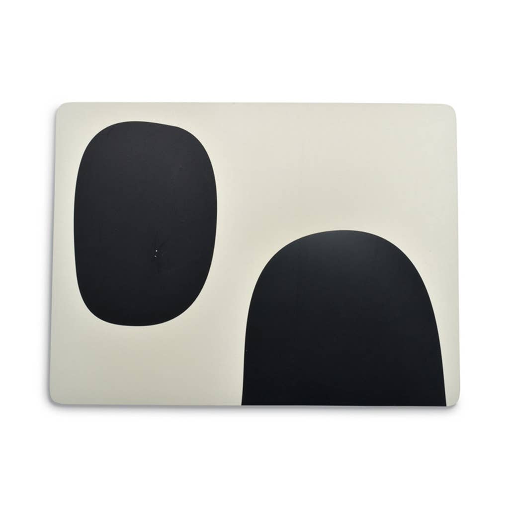 Set of table rectangle Rigide Découpage black 30x40cm: Black
