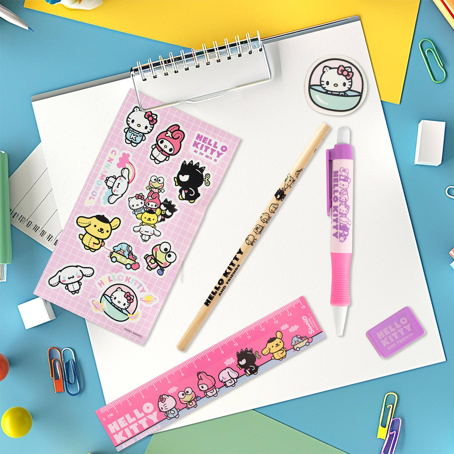 Sanrio Hello Kitty - Ensemble de papeterie 6 pièces