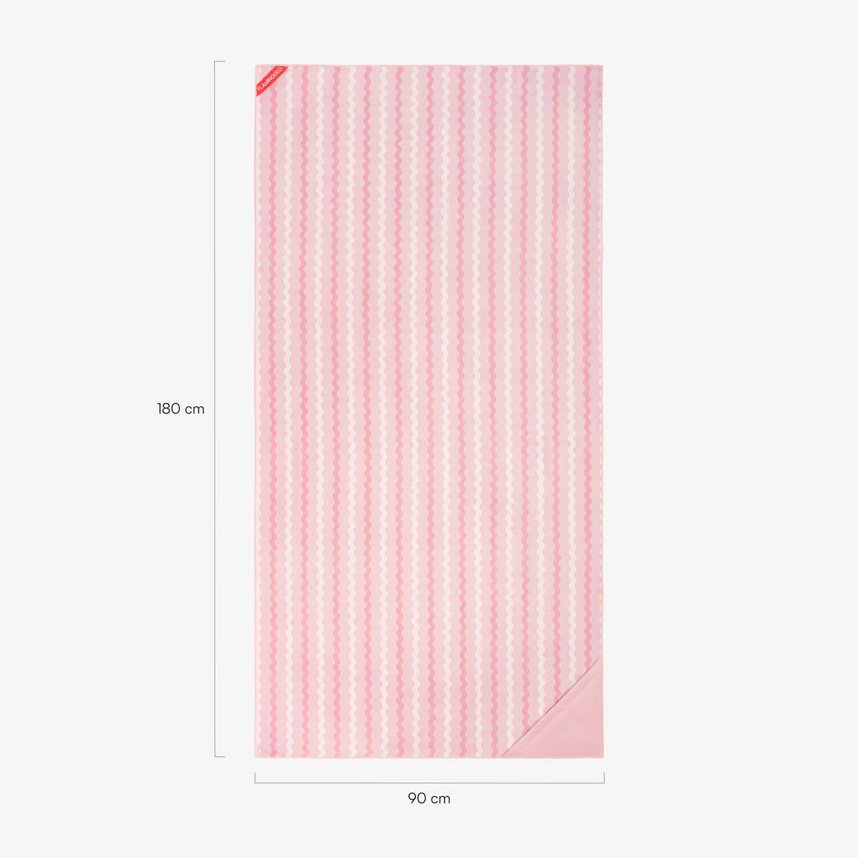 Serviette de plage rose en microfibre