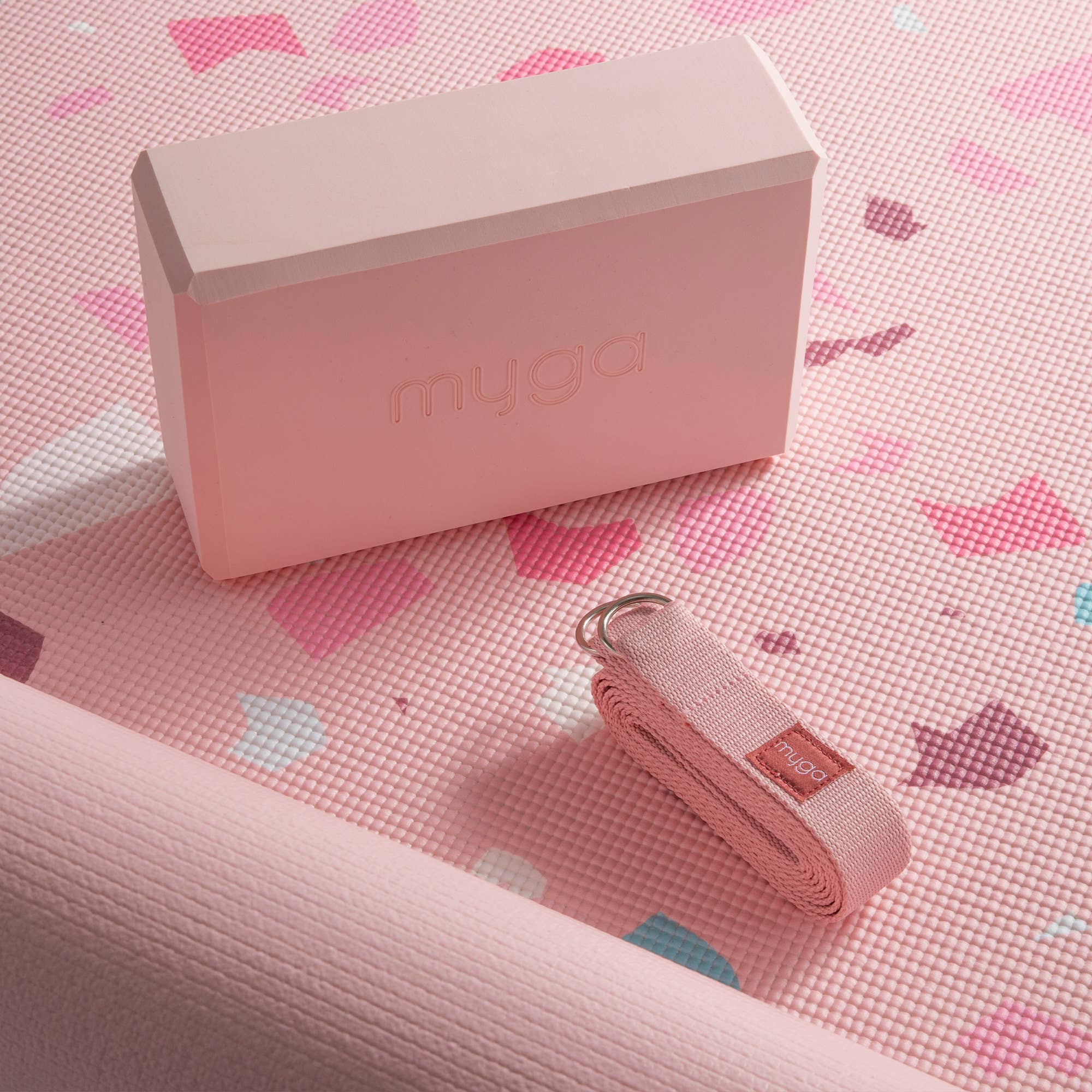 Kits de yoga imprimés pour débutants: Terrazzo