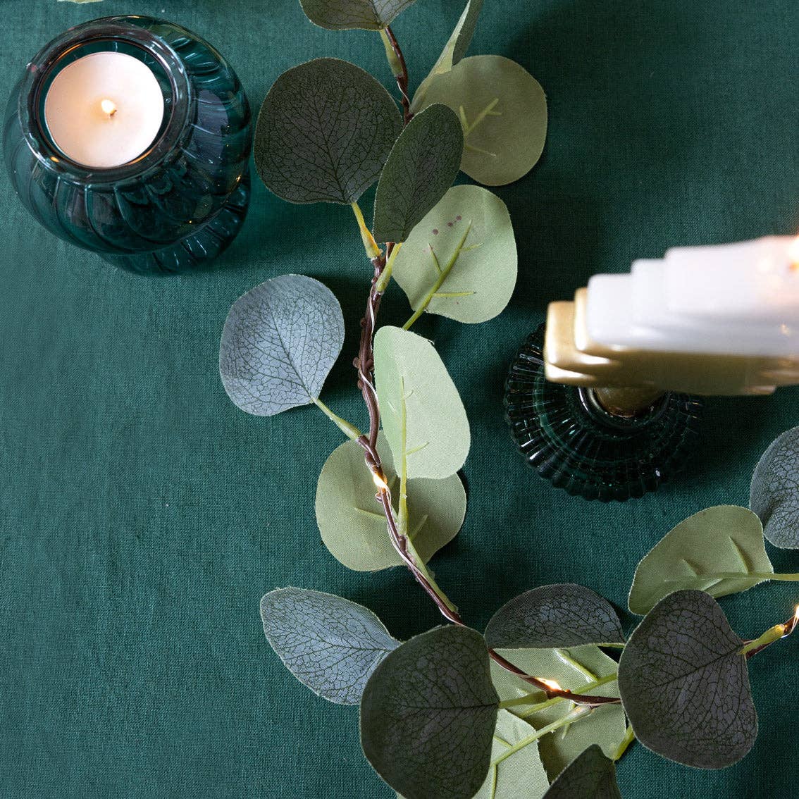 Guirlande lumineuse feuilles d'eucalyptus | 1,8 m