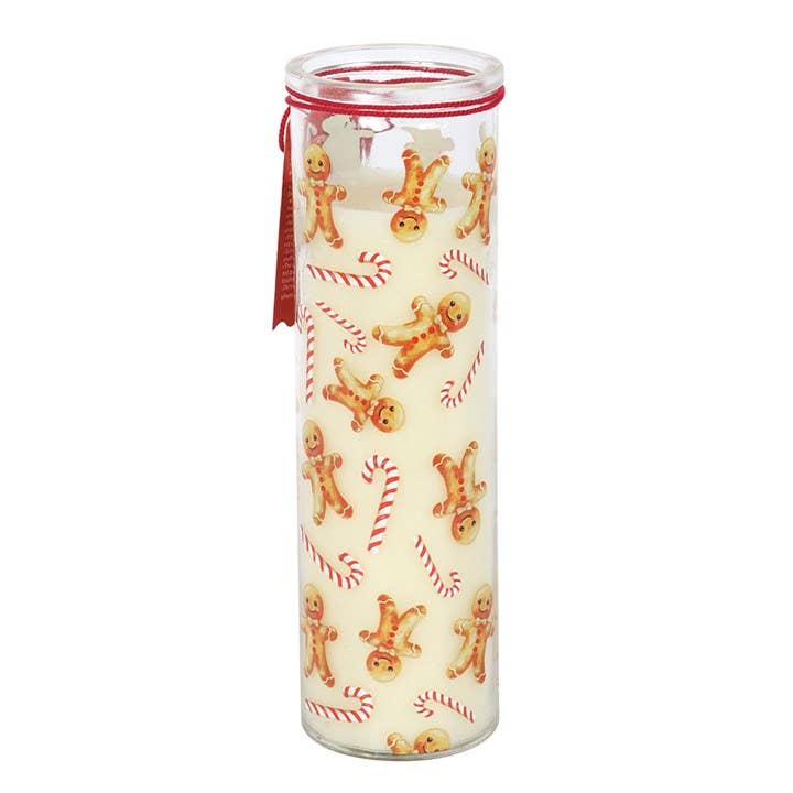 Bougie Tube de Noël au Pain d'Épices Chaud et à la Canne de Bonbon