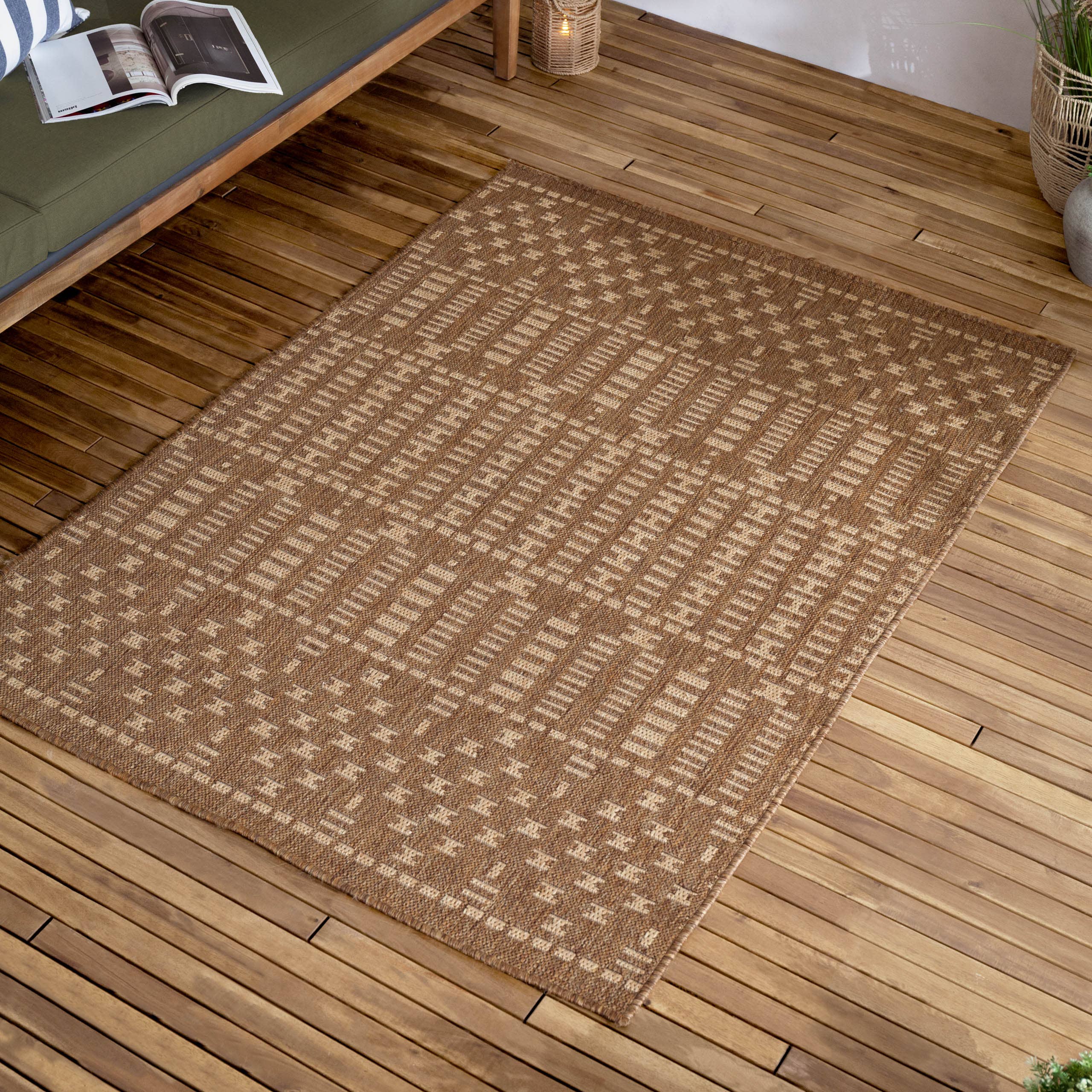 Tapis d'intérieur/extérieur effet jute Seagrove naturel: Naturel / 120 x 170 cm