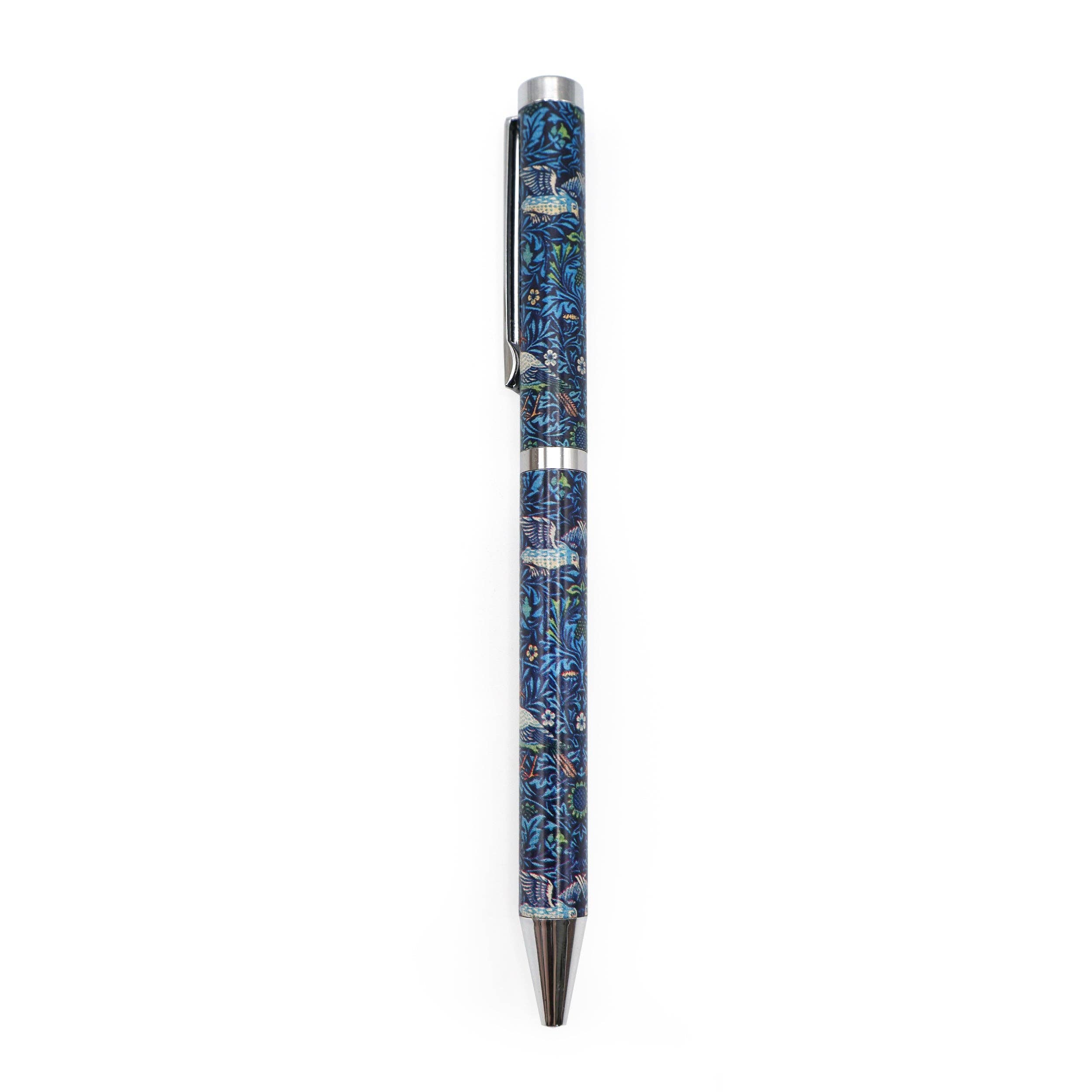 Stylo à bille William Morris Birds dans une boîte cadeau