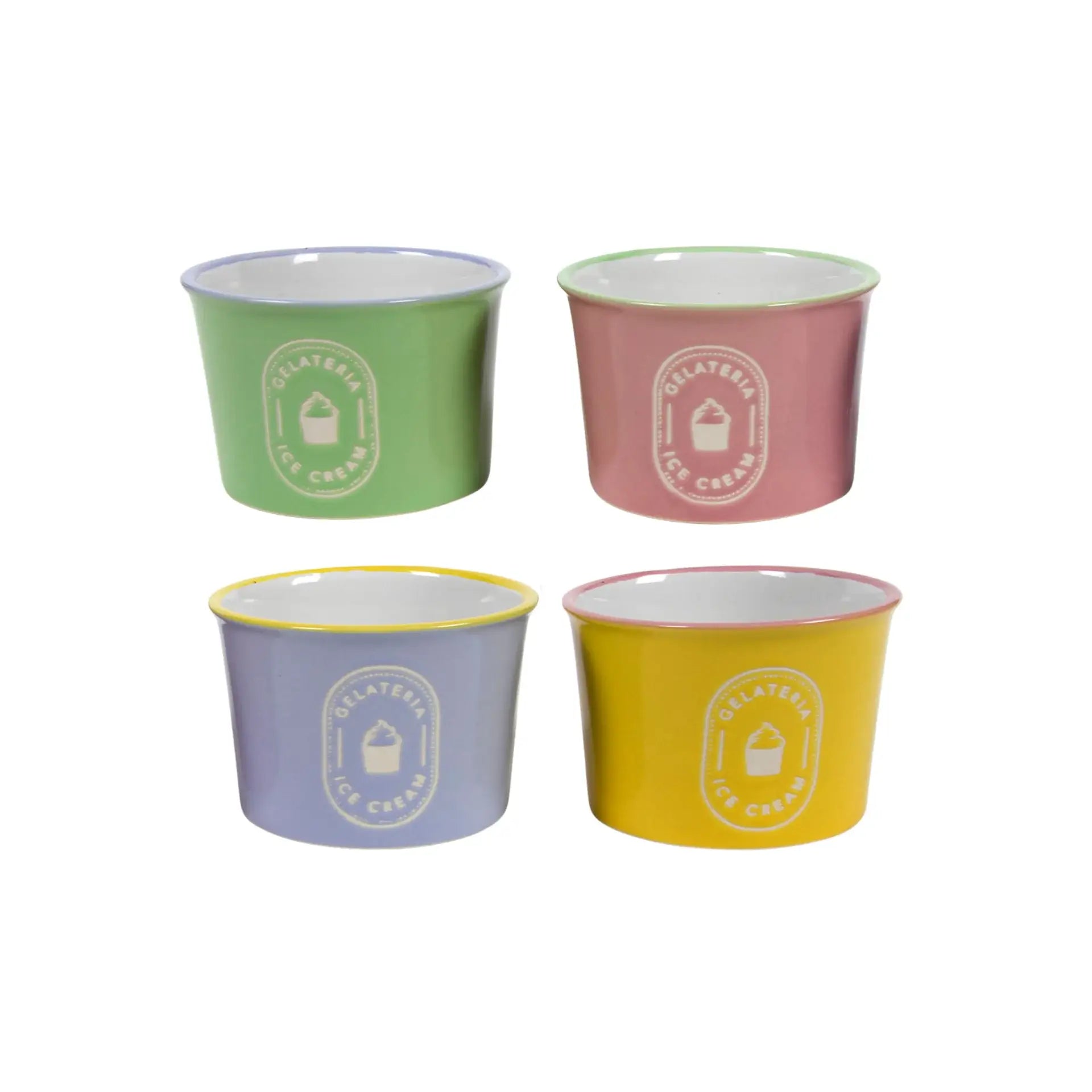 Coupes à glace colorées - Gelateria