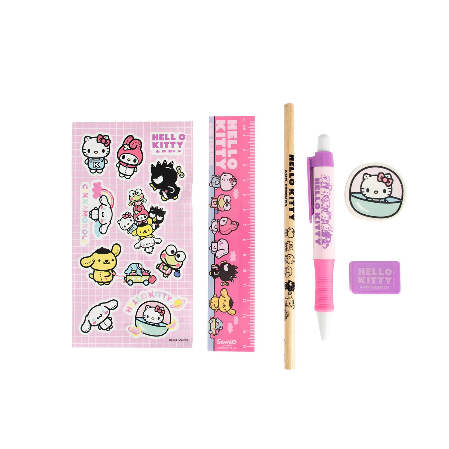 Sanrio Hello Kitty - Ensemble de papeterie 6 pièces