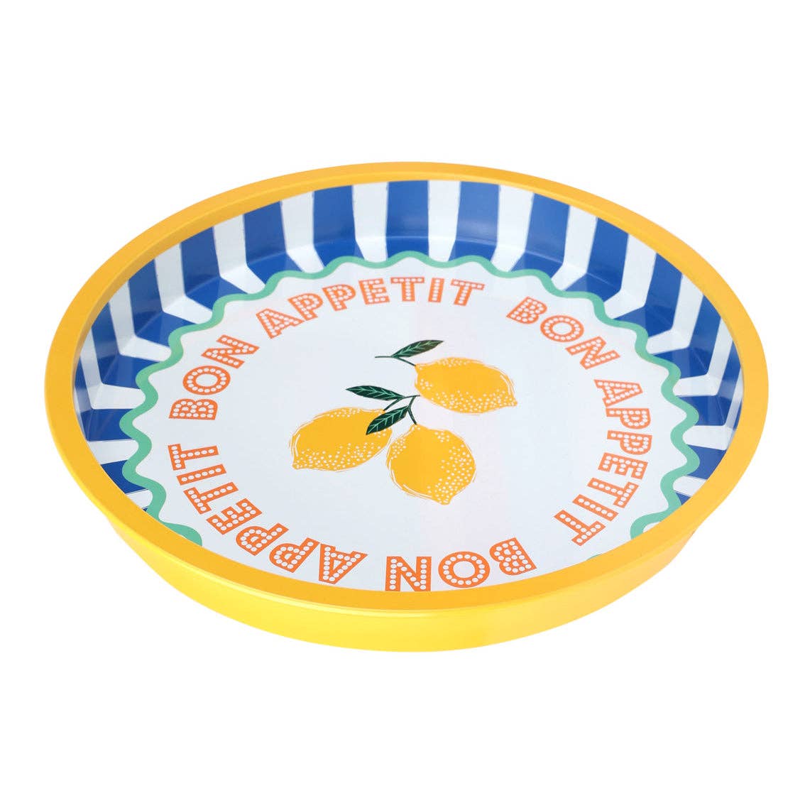 Plateau en étain citron - 31 cm | Cadeaux d'été |