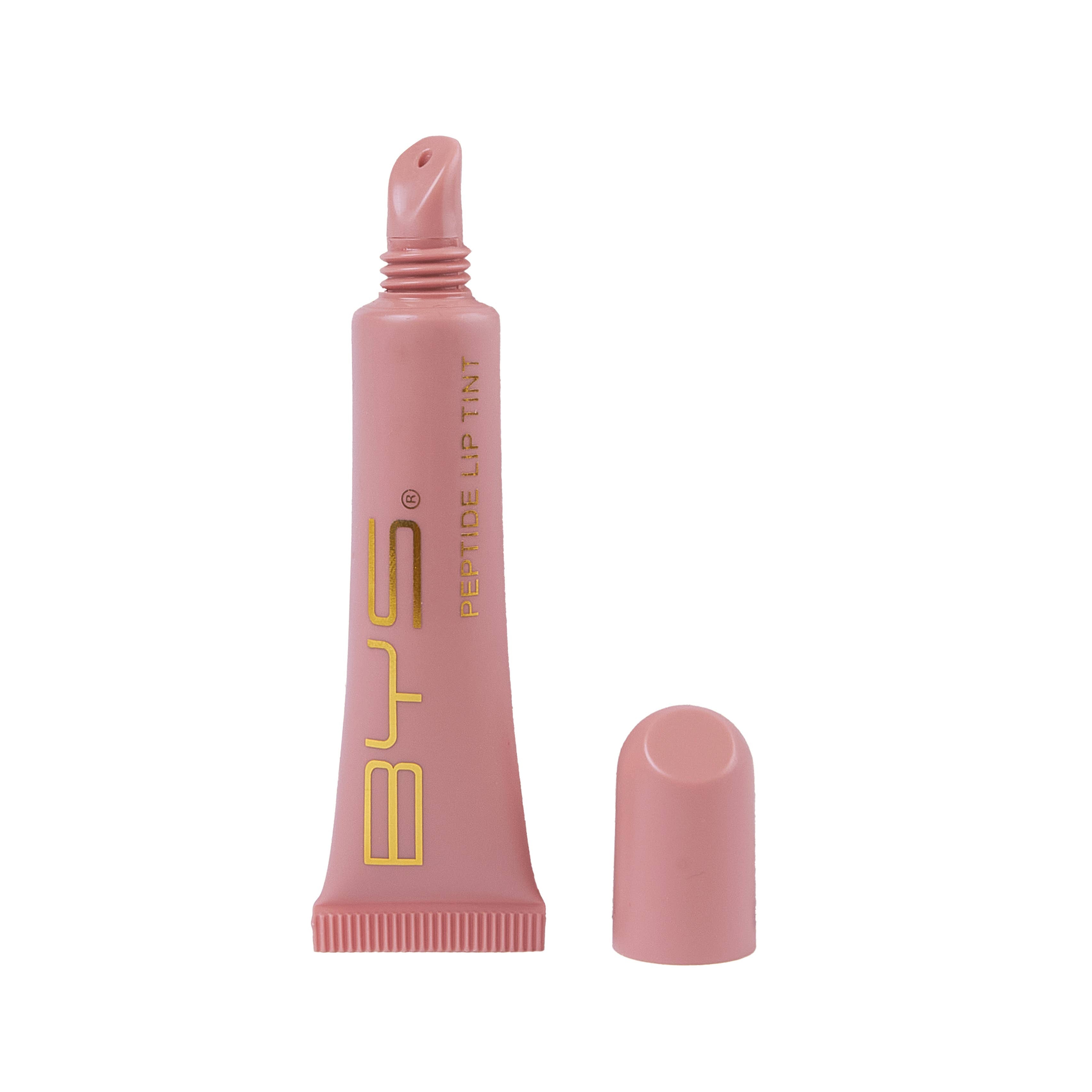 BYS Peptide Lip Tint W porte‑charme cœur pour sac, ruban rose