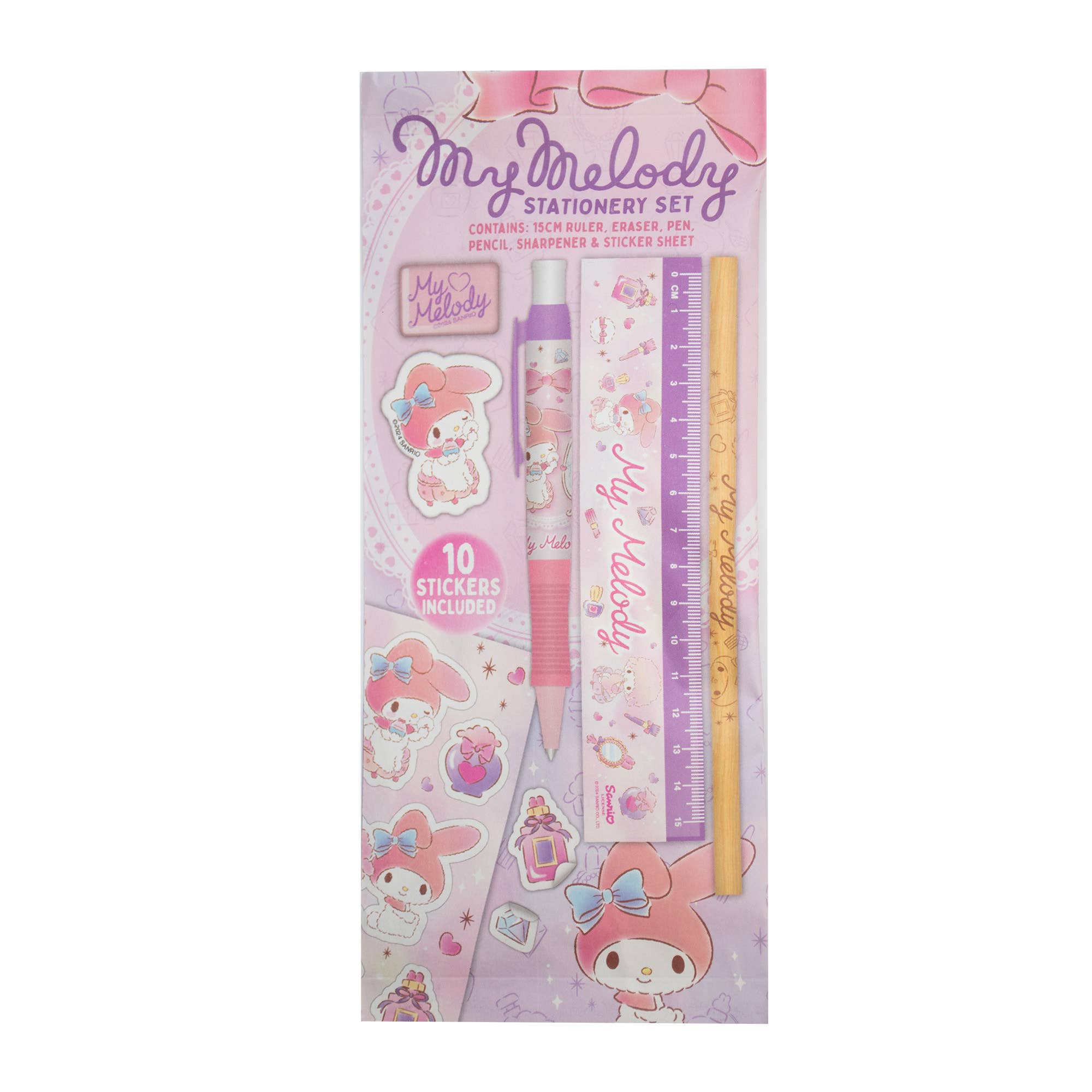 Sanrio My Melody - Ensemble de papeterie 6 pièces