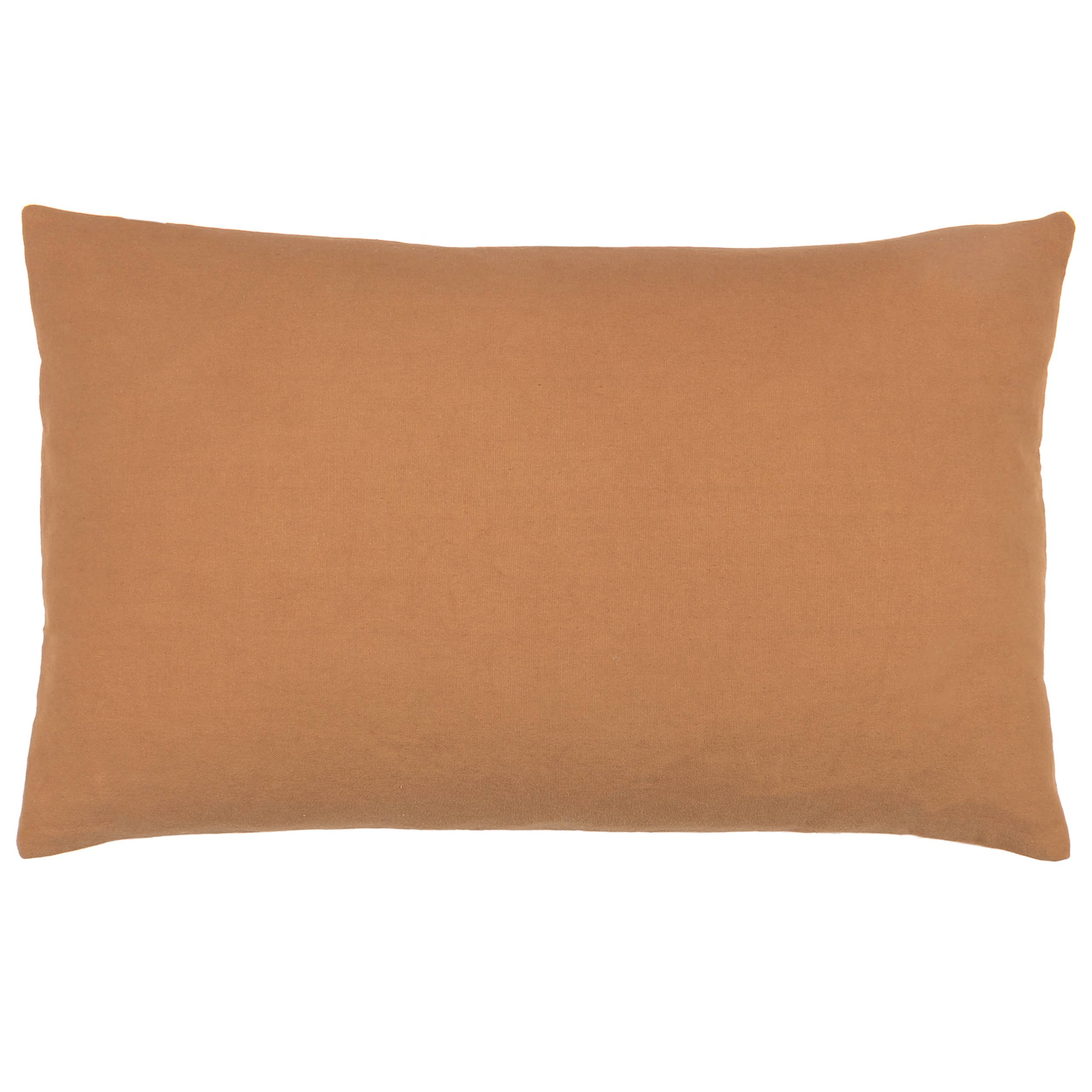 Coussin à pompons Pritta Cinnamon: Cannelle / Garni en polyester / 40 x 60 cm