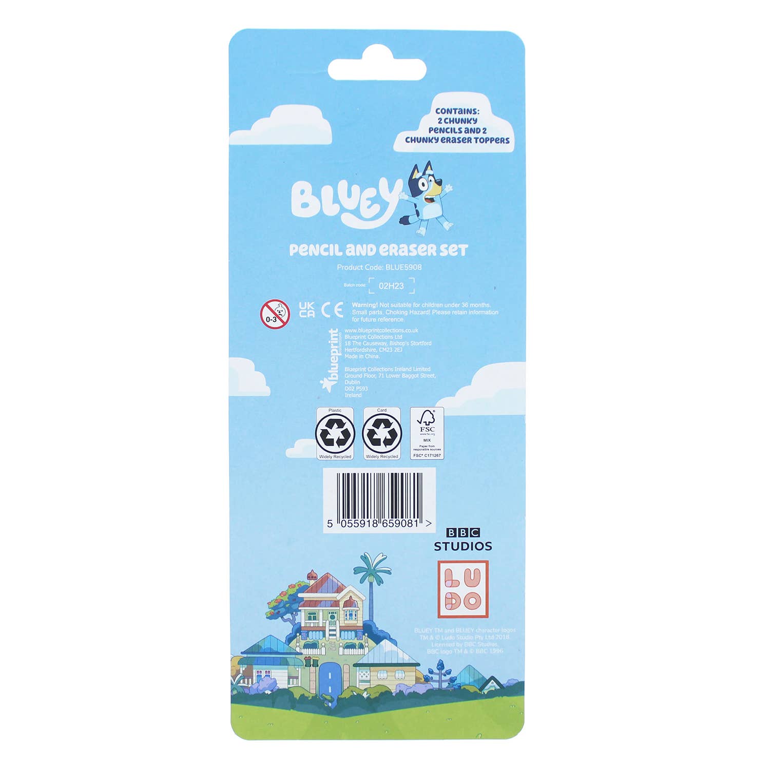 Bluey - Set de papeterie 4 pièces
