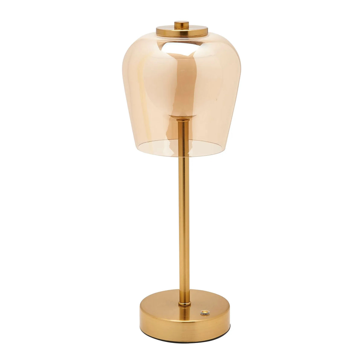 Lampe de table tactile LED USB en Bronze avec Abat-jour en verre – vue 1