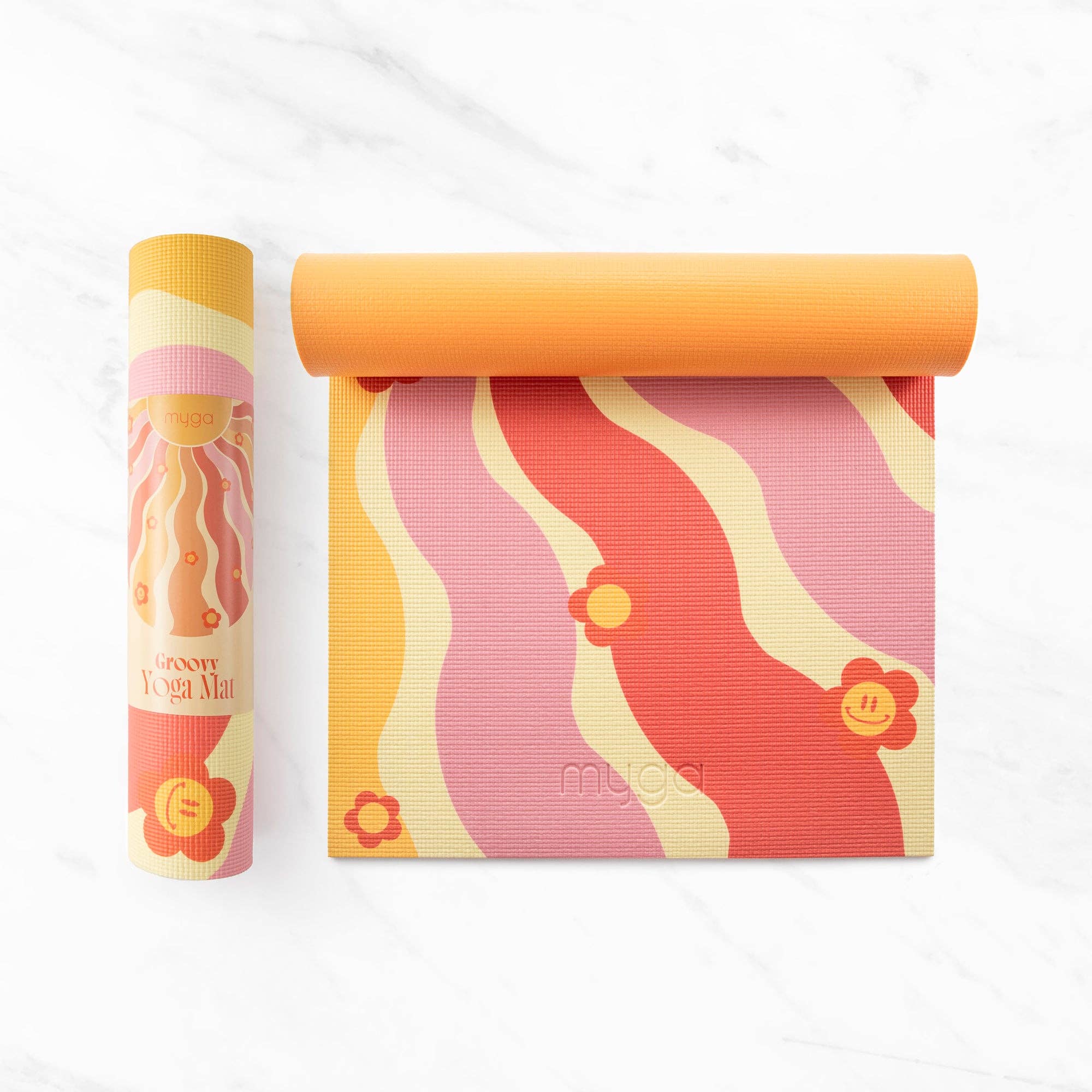 Tapis de yoga imprimés – disponibles en 8 designs magnifiques: Groovy