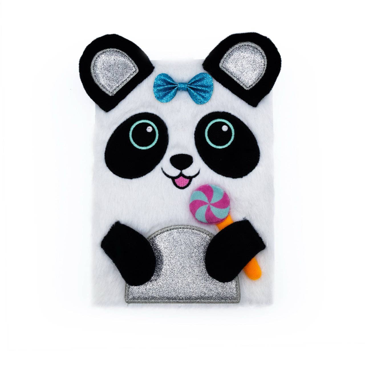 Cahier en peluche Panda — Carnet souple A5 ligné pour enfants