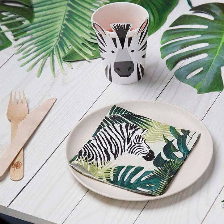 Gobelets en forme de zèbre Party Animals, paquet de 8