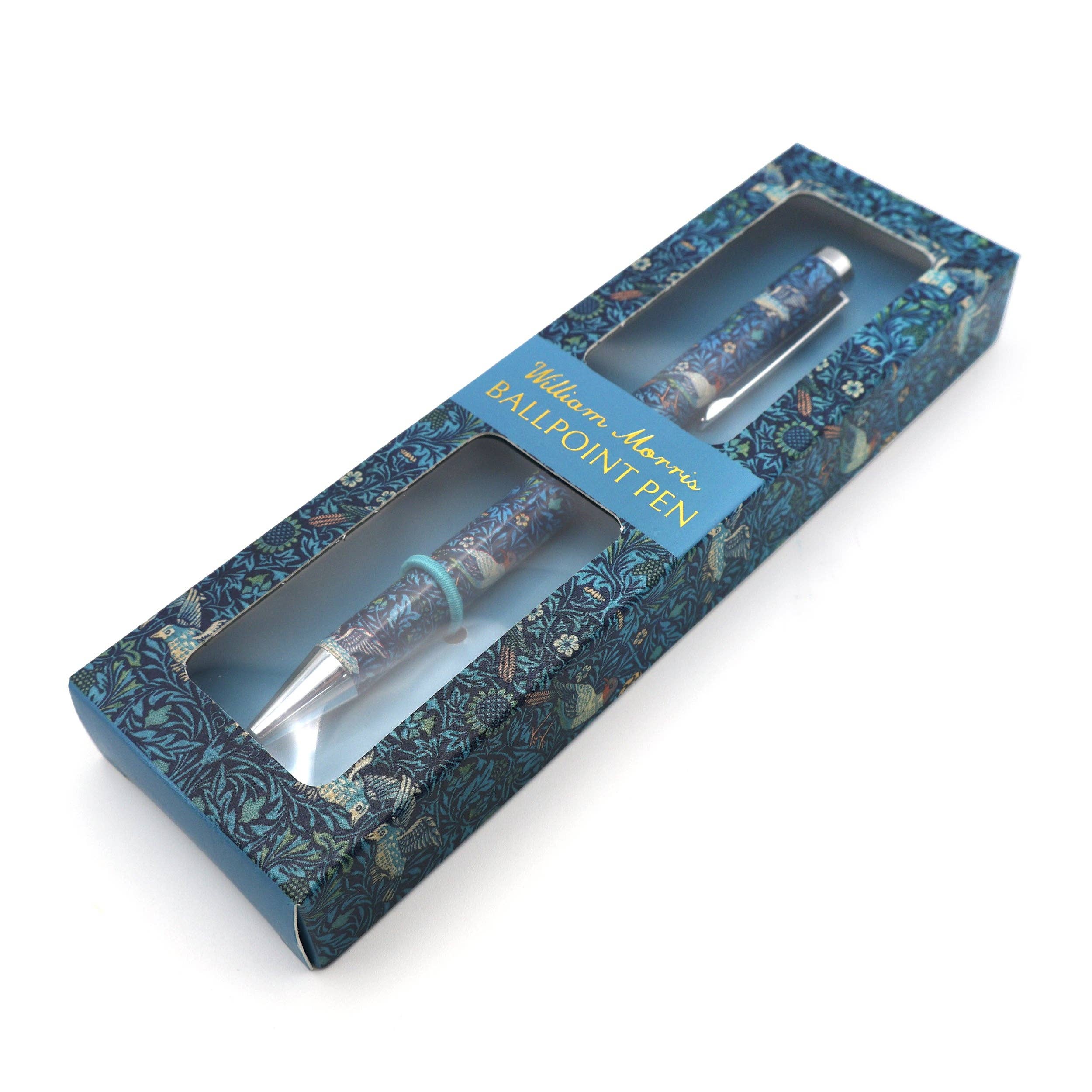 Stylo à bille William Morris Birds dans une boîte cadeau