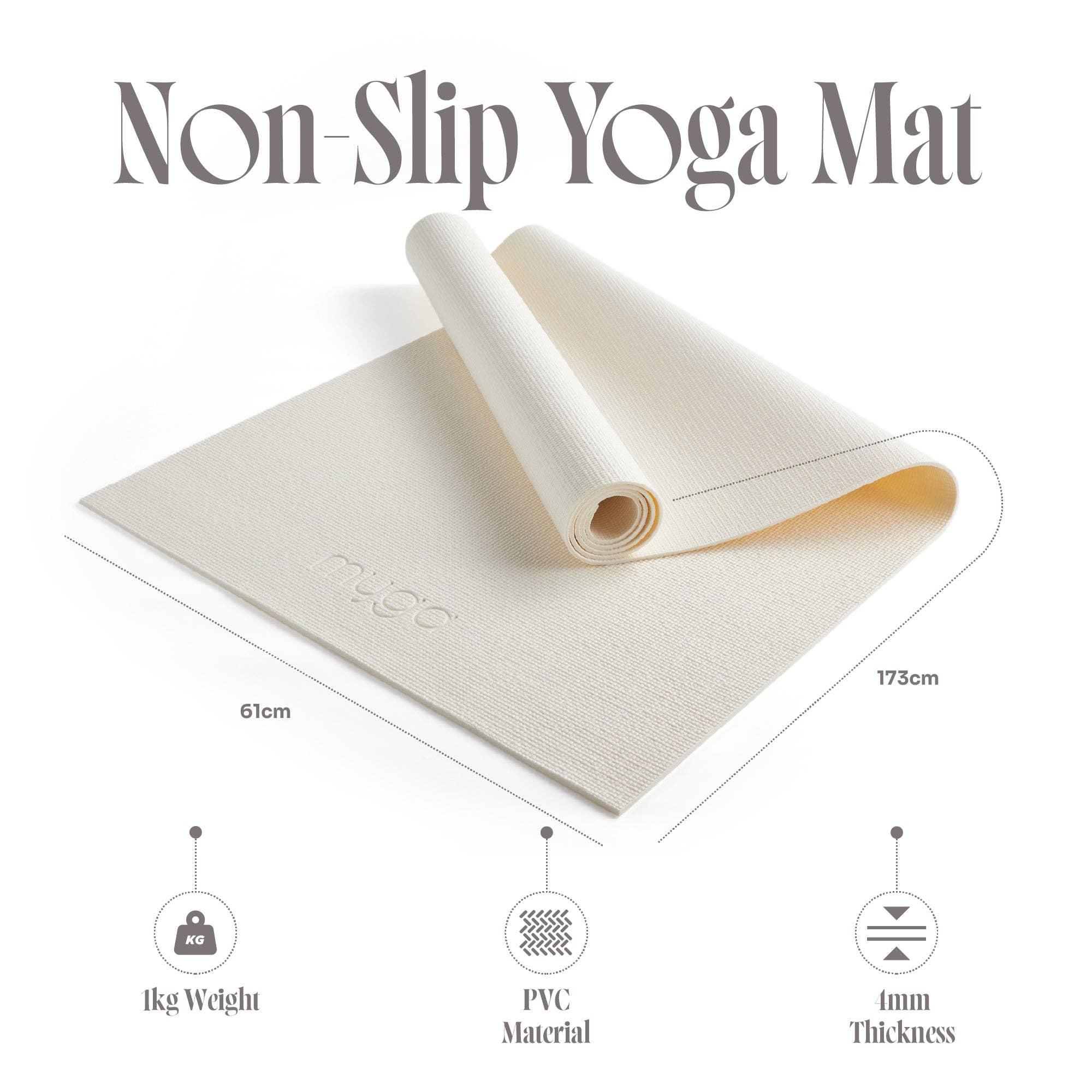 Tapis de yoga pour débutants – Disponibles en 6 couleurs neutres: Mousse