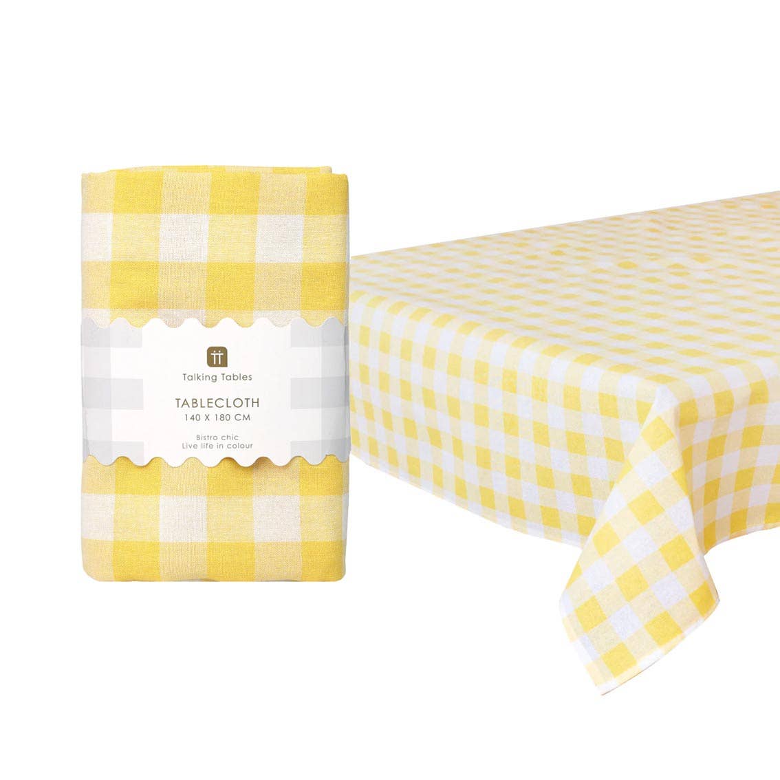 Nappe vichy jaune | Décoration d'été |