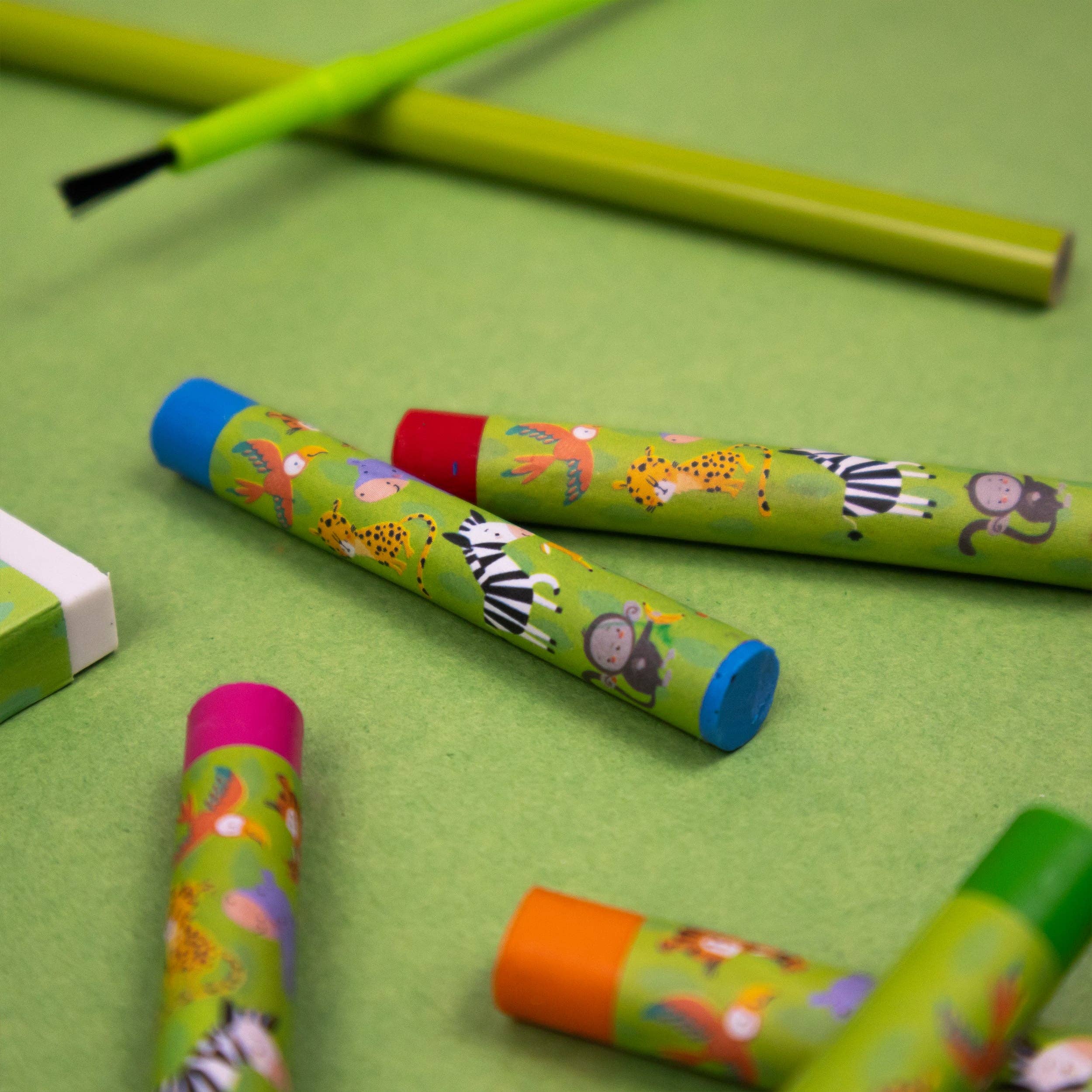 Ensemble d'art pour enfants de 42 pièces Animaux de la jungle