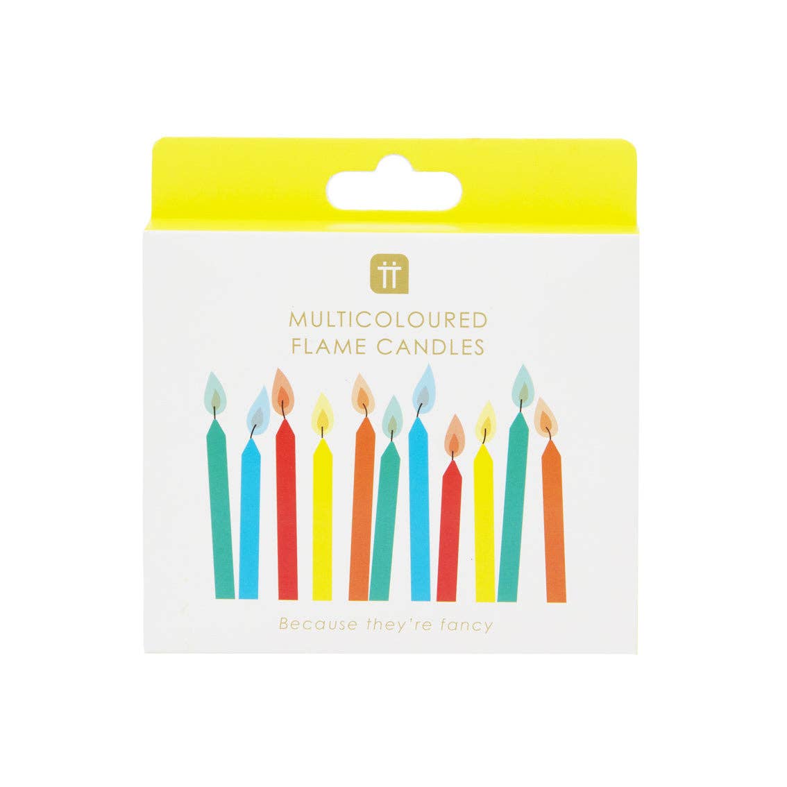 Bougies d'anniversaire à flammes colorées - lot de 12