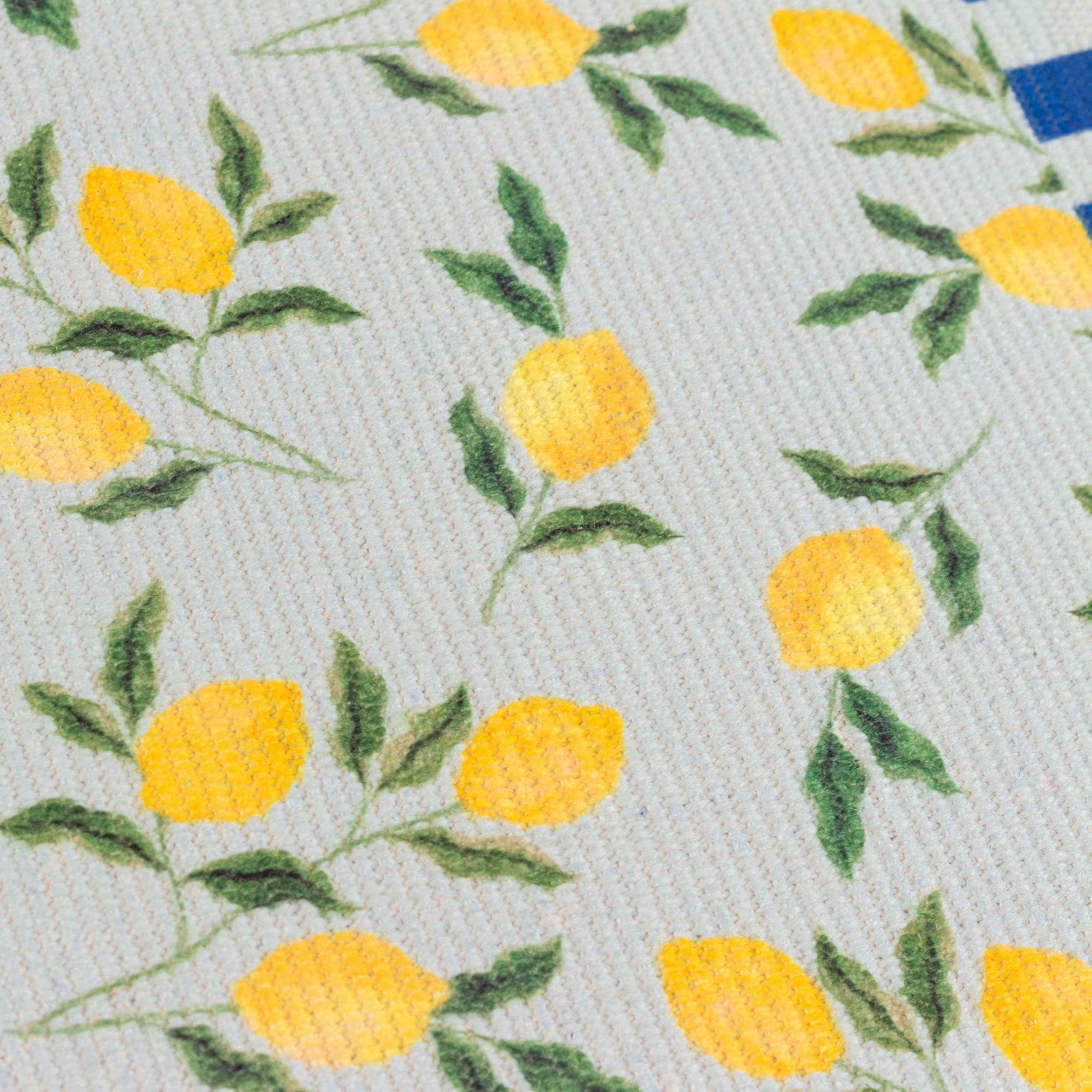 Set de 4 sets de table intérieur/extérieur Lemons, bleu: Bleu / 46 x 36 cm