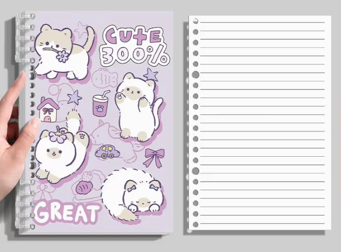 Carnet D'étudiant Mignon et Adorable à Motif de Dessin Animé