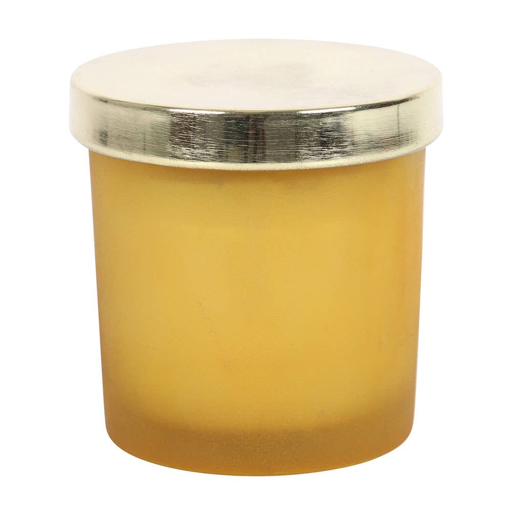 Bougie à copeaux de cristal de citron Solar Plexus Chakra