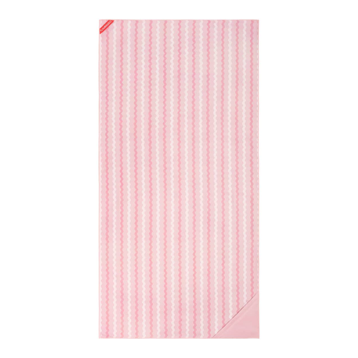 Serviette de plage rose en microfibre