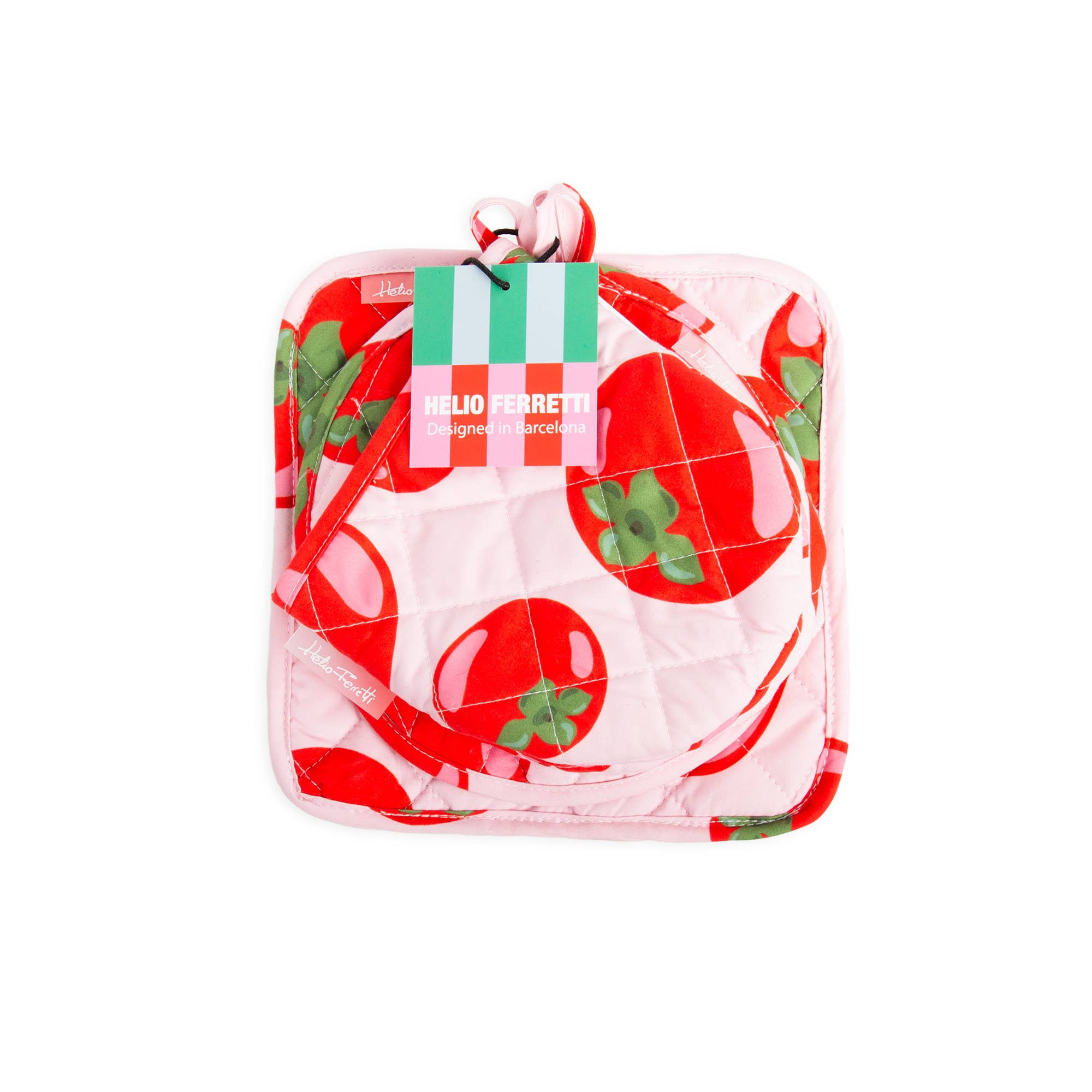 ENSEMBLE DE MANIQUE ET TORCHON TOMATES HF