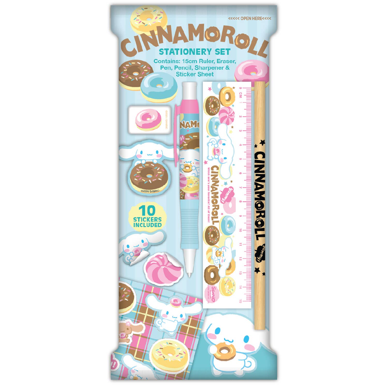 Sanrio Cinnamoroll - Set de papeterie 6 pièces