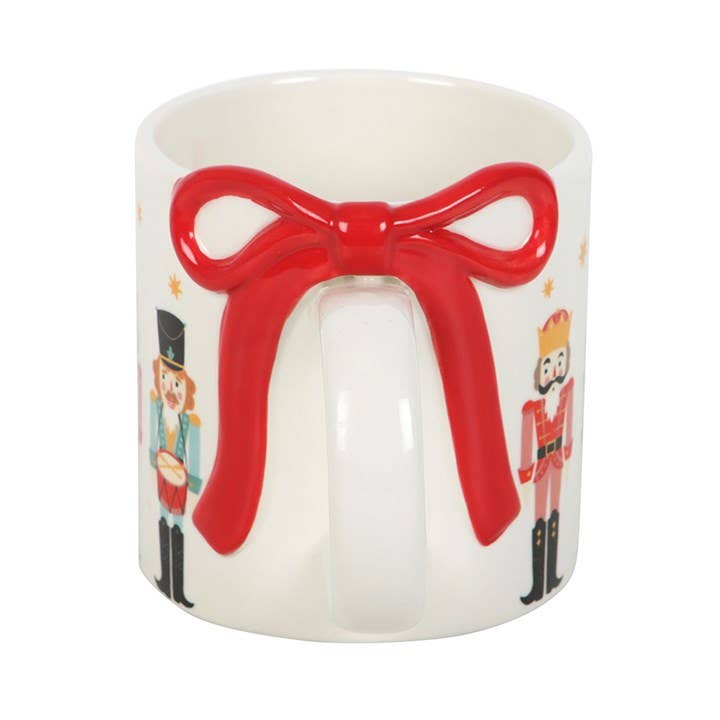 Tasse de Noël en céramique avec motif Casse-Noisette et nœud décoratif