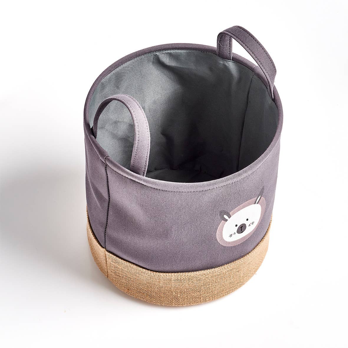 Panier de rangement, polyester/jute: Rosa