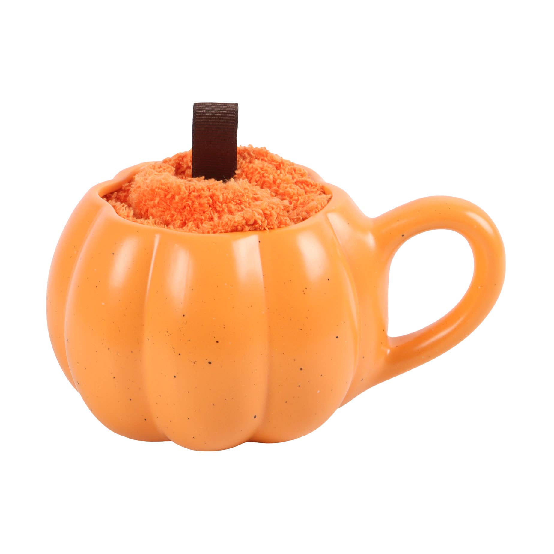Ensemble tasse et chaussettes en forme de citrouille pour l'automne