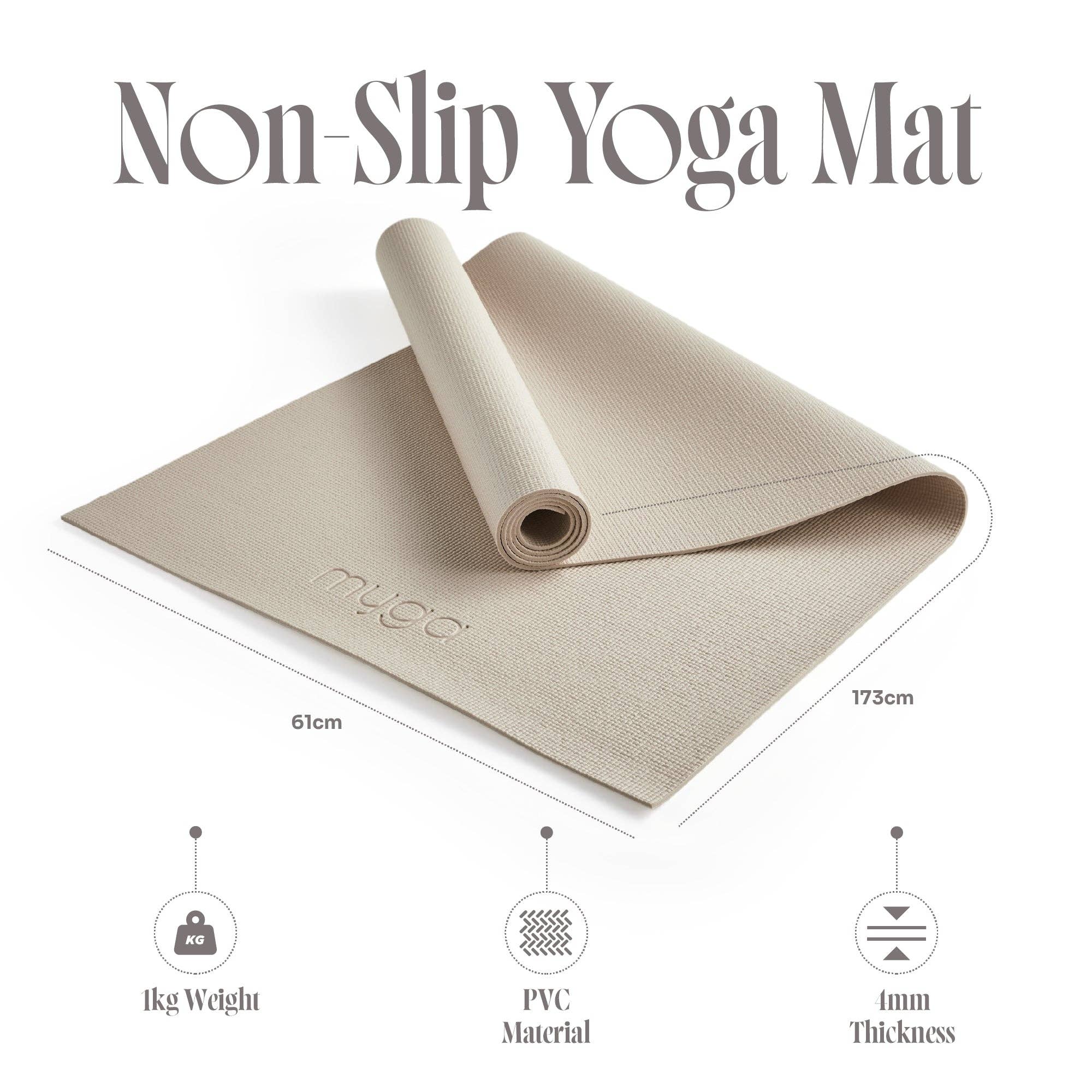 Tapis de yoga pour débutants – Disponibles en 6 couleurs neutres: Bois