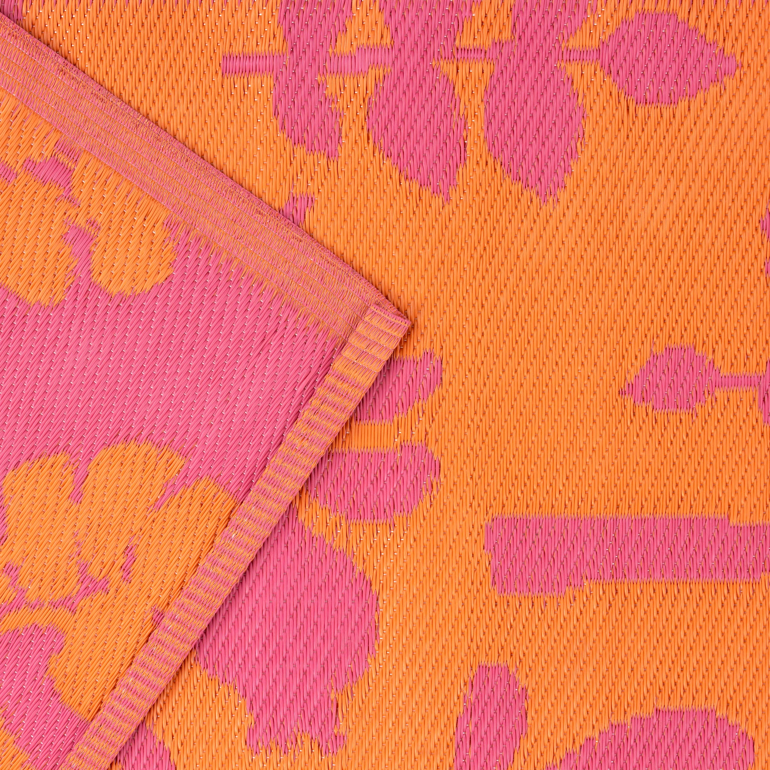 Tapis Marula pour intérieur/extérieur 100 % recyclé, orange/rose: Orange/Rose / 120 x 180 cm