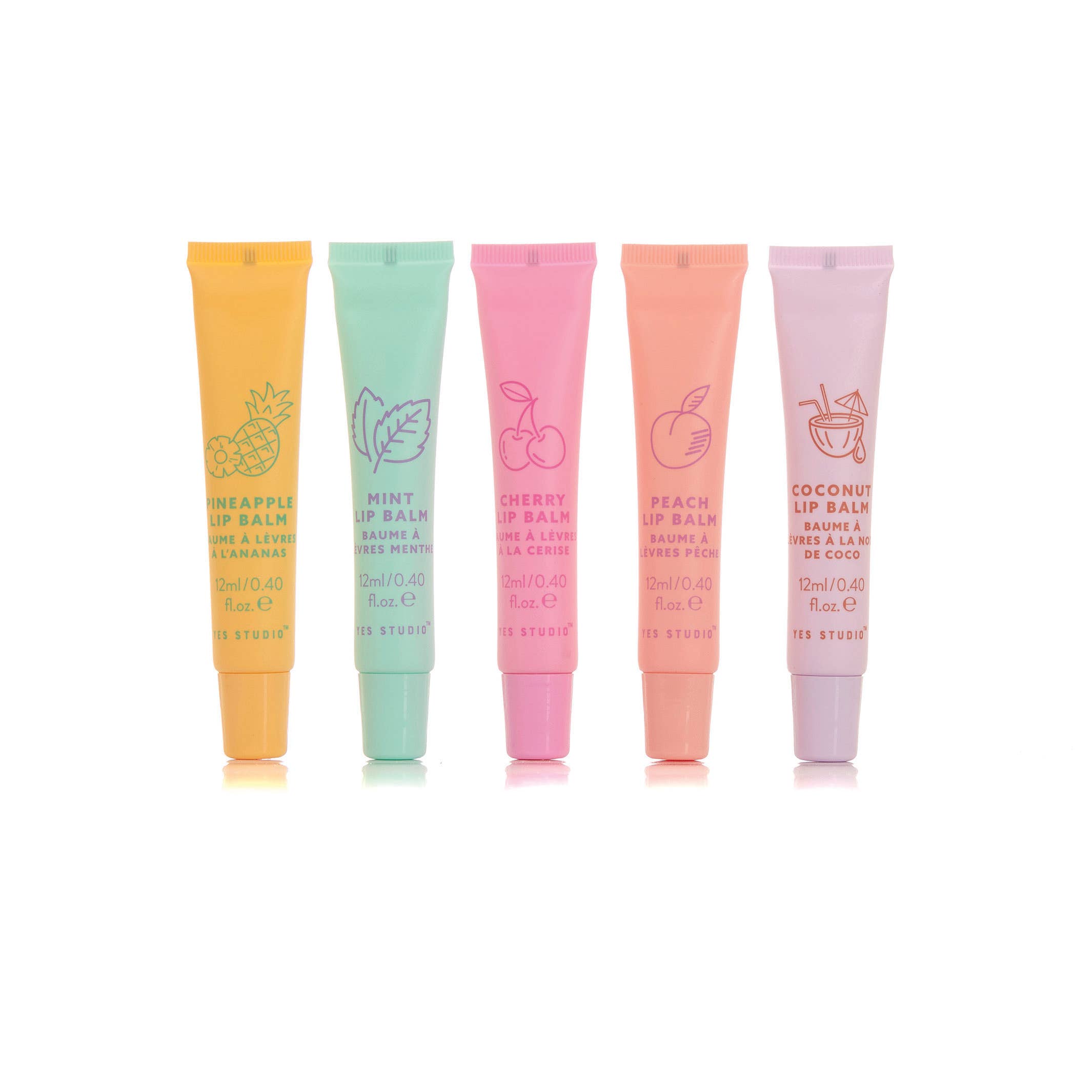 Oui Studio Coffret Cadeau de 5 Baumes à Lèvres Fruit Drops