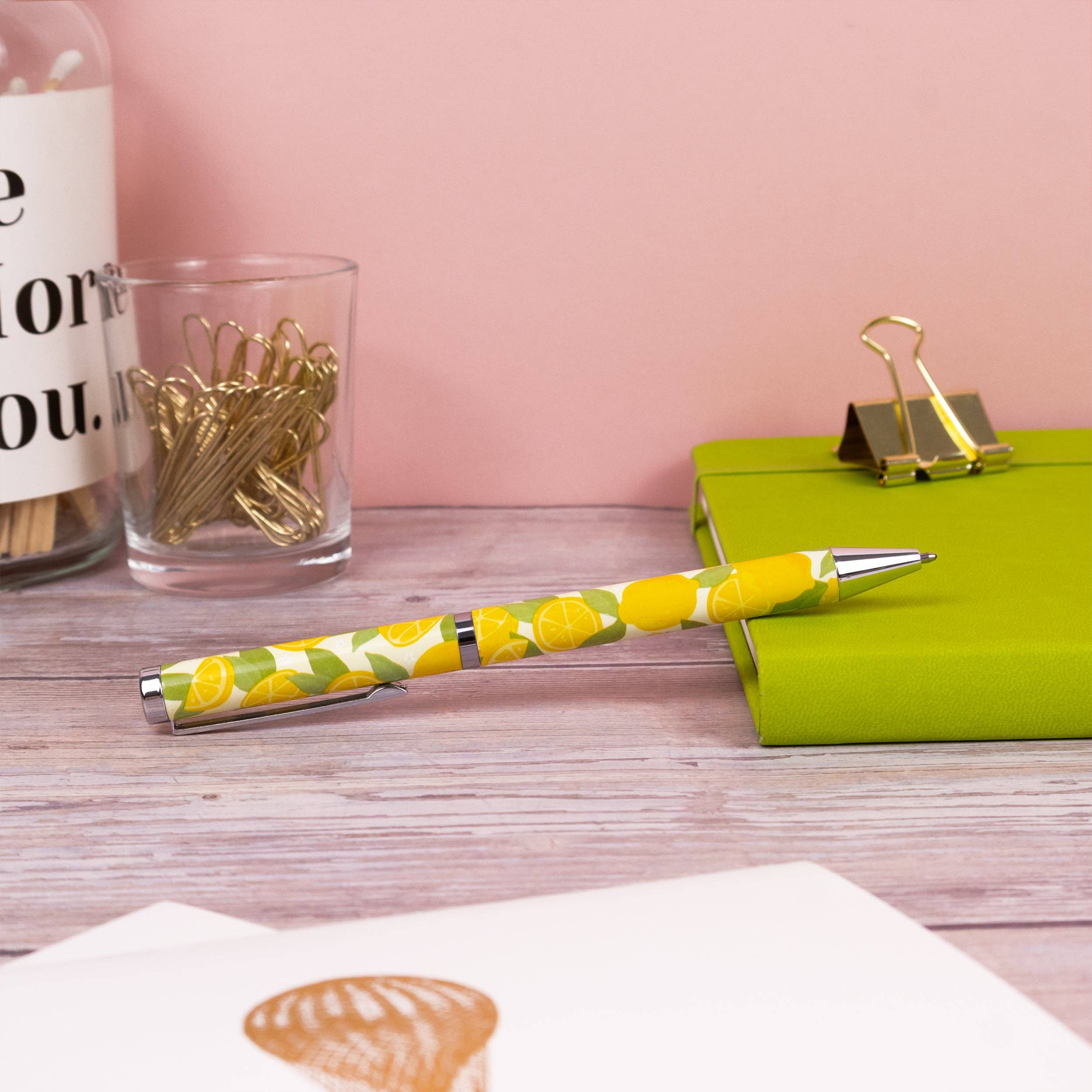 Stylo à bille Citron dans coffret cadeau