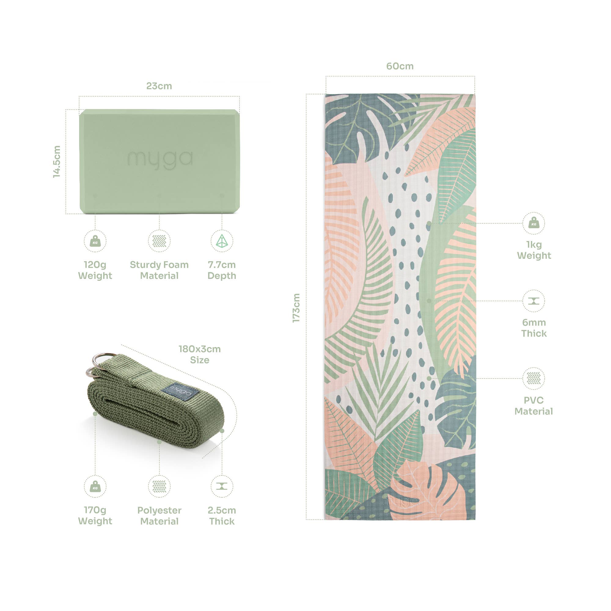 Kits de yoga imprimés pour débutants: Ruban