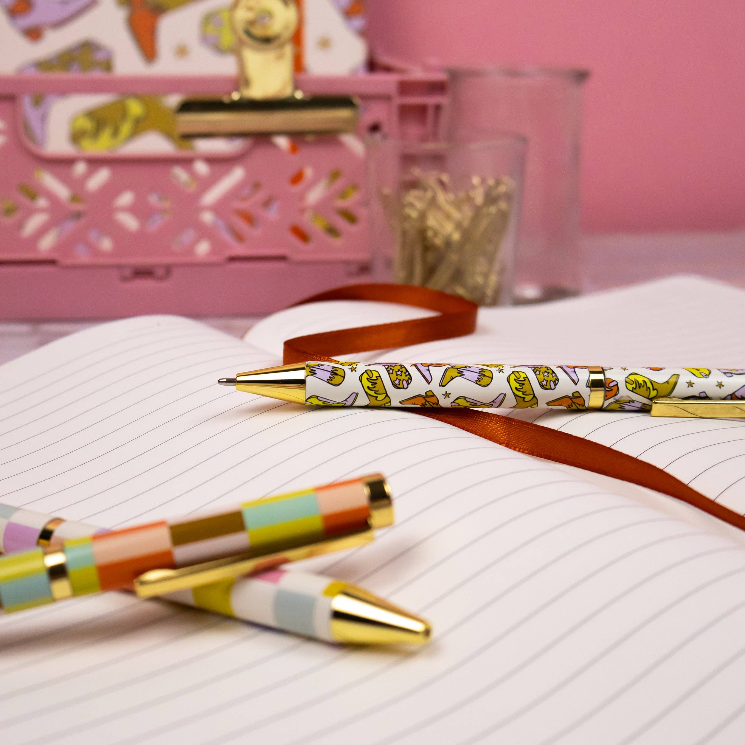 Stylos à bille Saje Mixed Design dans une boîte-cadeau — Ensemble de 3 stylos
