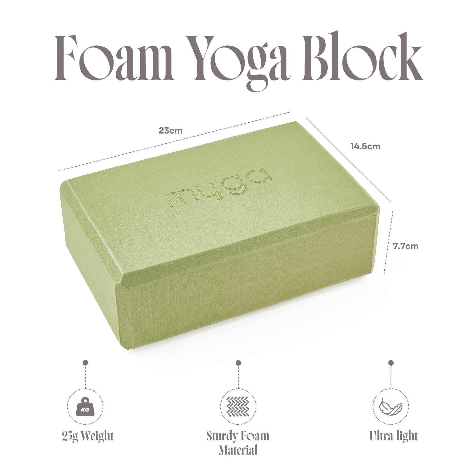 Bloc de yoga en mousse - 6 couleurs disponibles: Bois