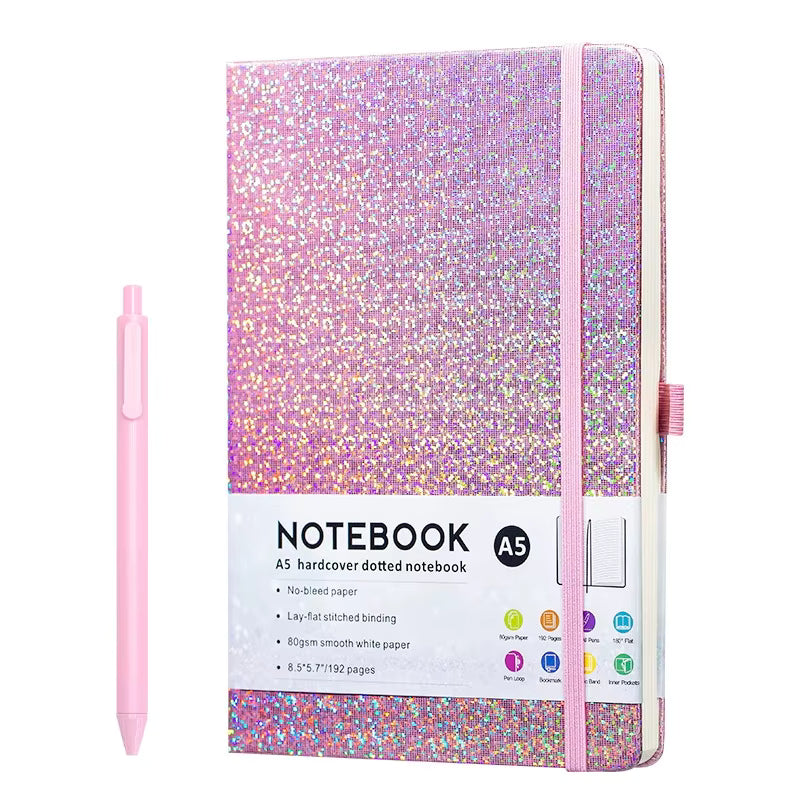 Carnet A5 à Couverture Rigide en Cuir/pp avec Sangle