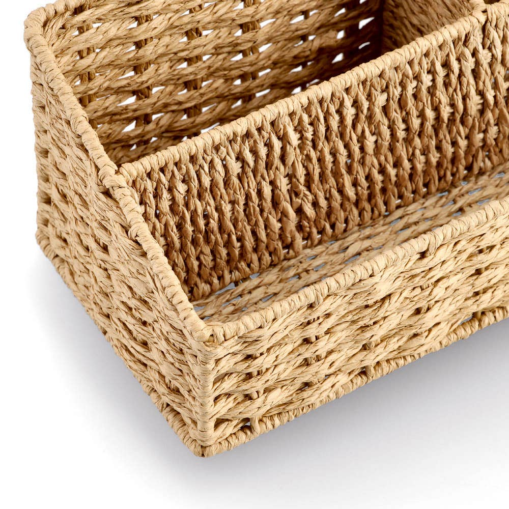 Organisateur d'ustensiles, tressage en papier