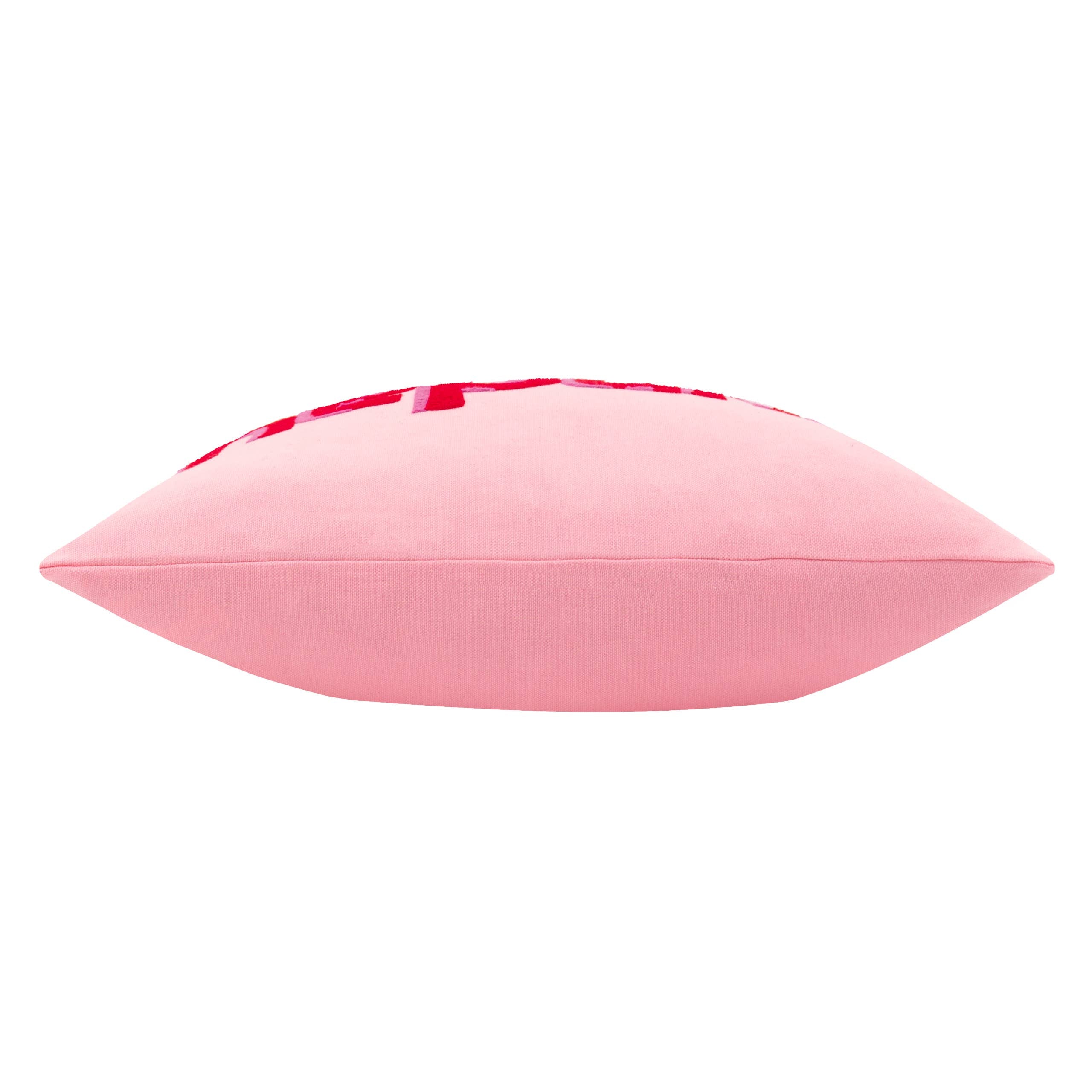 Coussin brodé Sunday rose: Rose / Garni en polyester / 30 x 50 cm