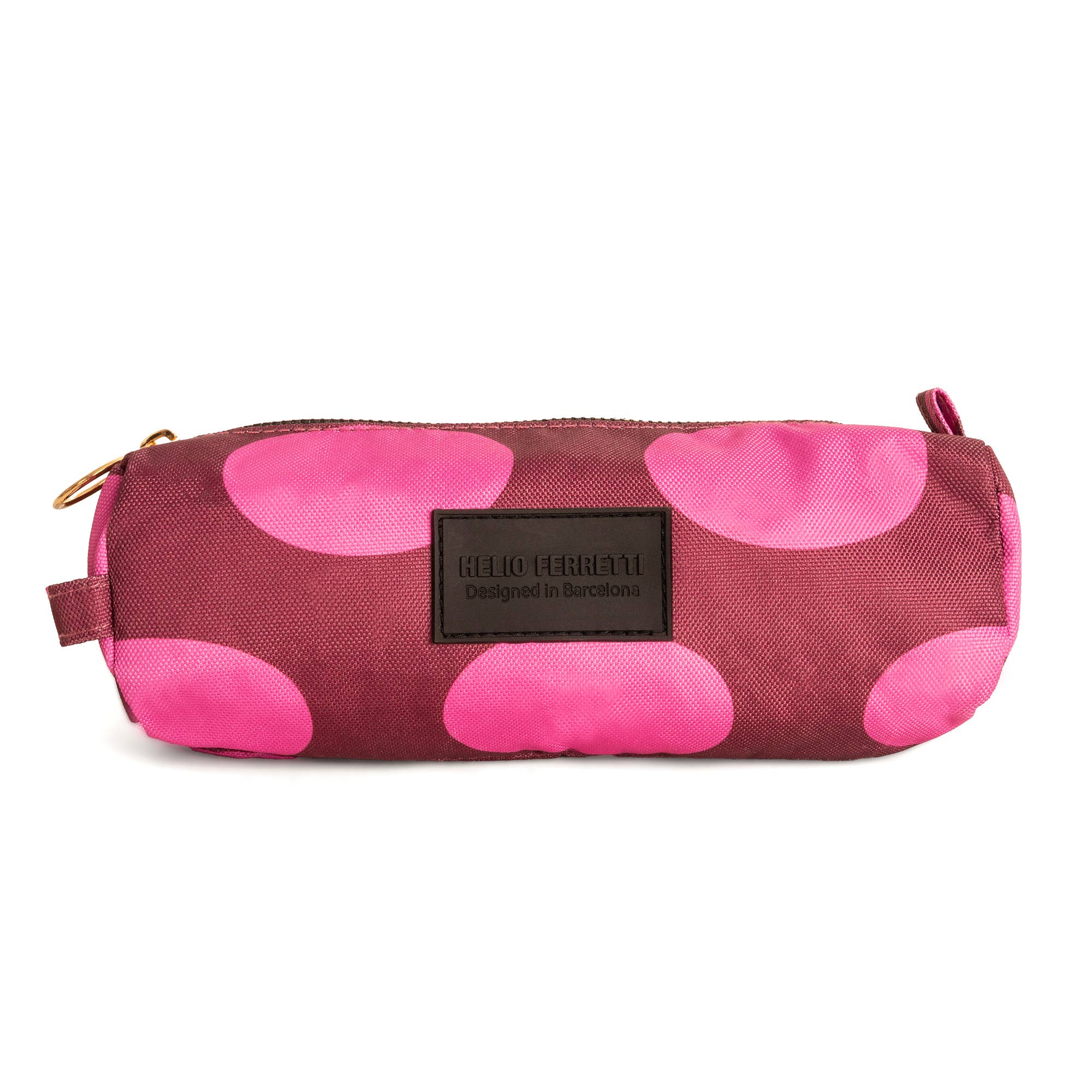 Trousse à crayons rose vin Helio Ferretti