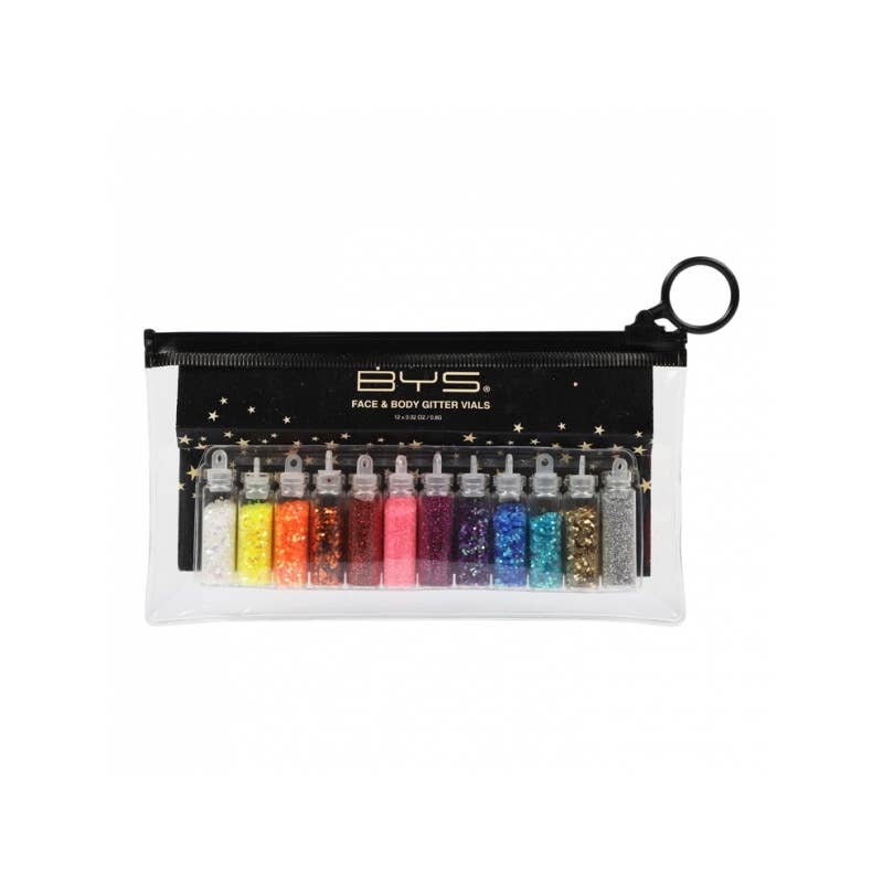 BYS Flacons de Paillettes pour Visage et Corps Éclat Étoilé 12 pièces