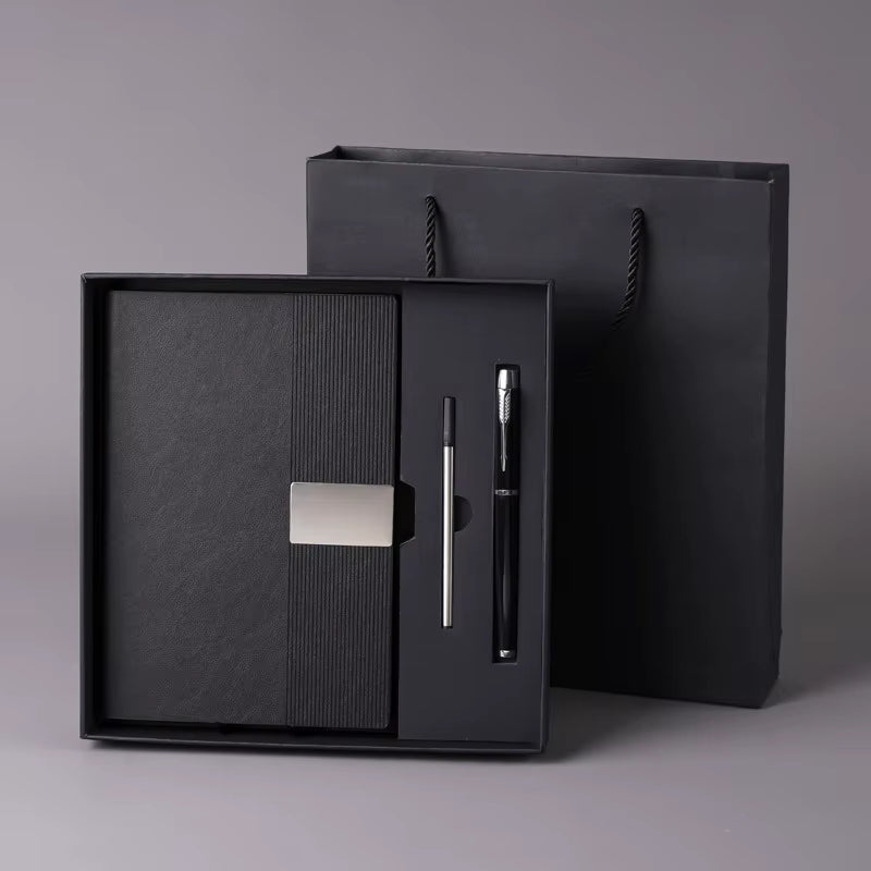 Coffret Cadeau en Similicuir A6 pour Entreprise avec Bloc-Notes de 100 Feuill