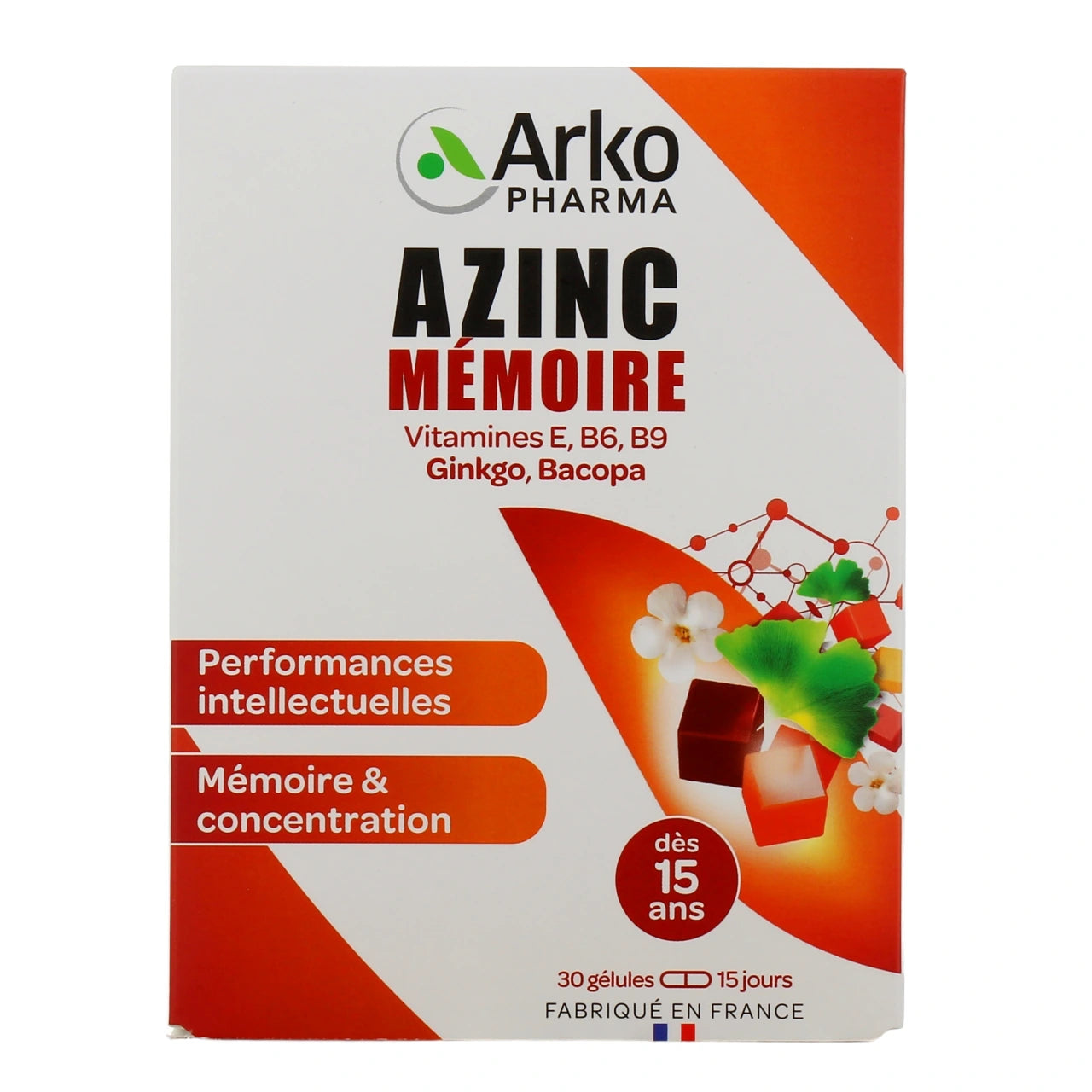 Azinc Mémoire – Boîte 30 Gélules