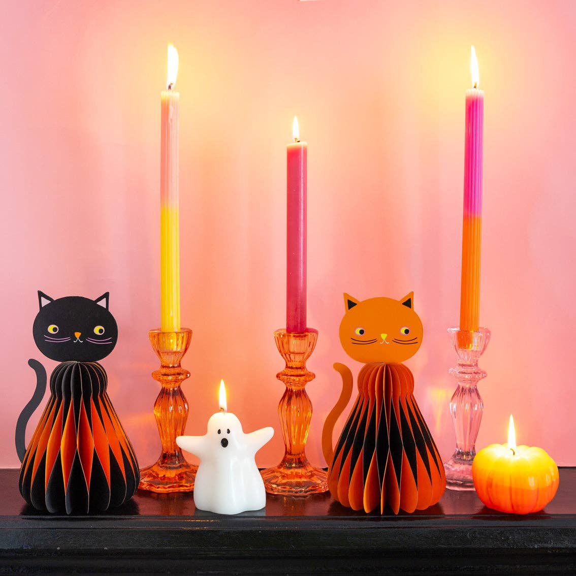 Bougie blanche en forme de fantôme pour Halloween | Décor de fantômes |
