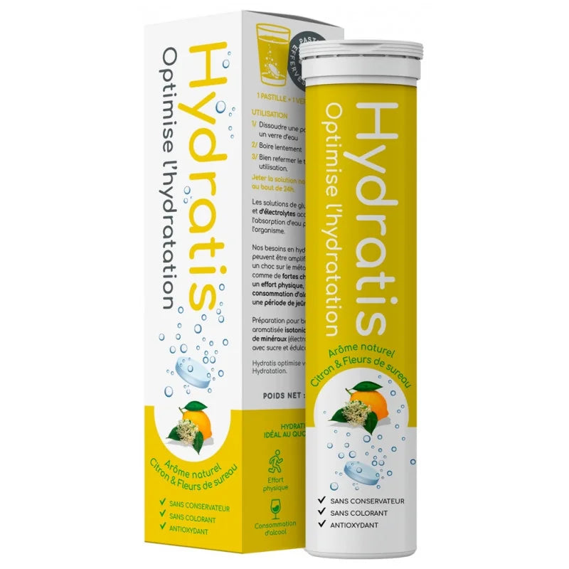 Hydratis Citron Fleur de Sureau 20 Pastilles