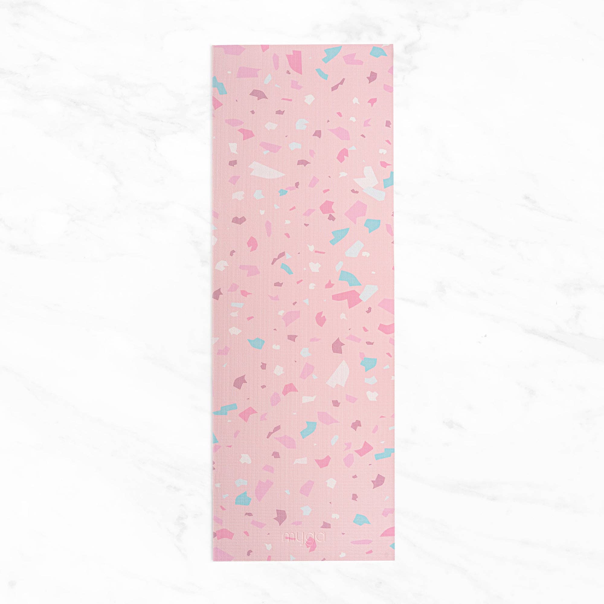 Tapis de yoga imprimés – disponibles en 8 designs magnifiques: Terrazzo